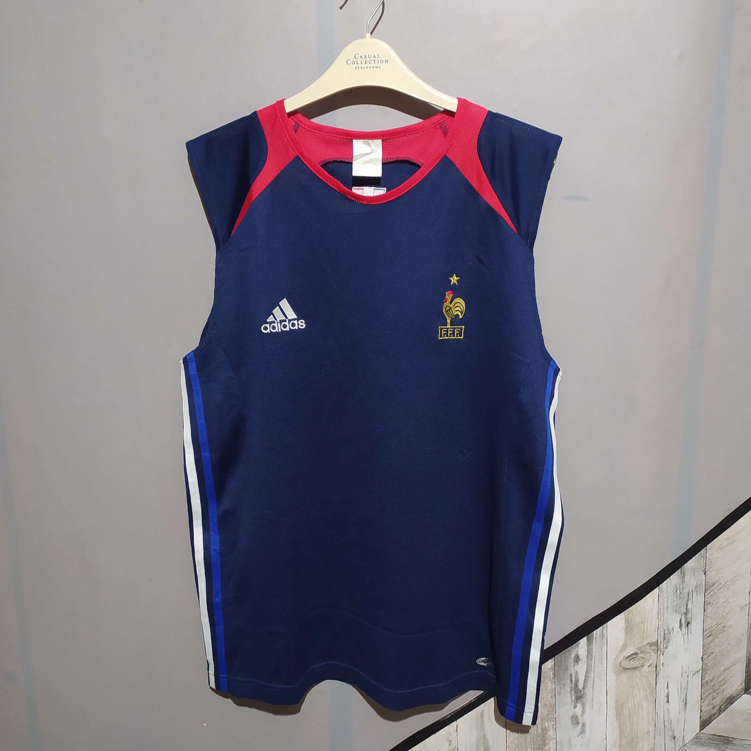 Adidas VTG Adidas x France 2004 (Zidane, etc) Training Shirt Vest Size US M / EU 48-50 / 2 - 1 Thumbnail