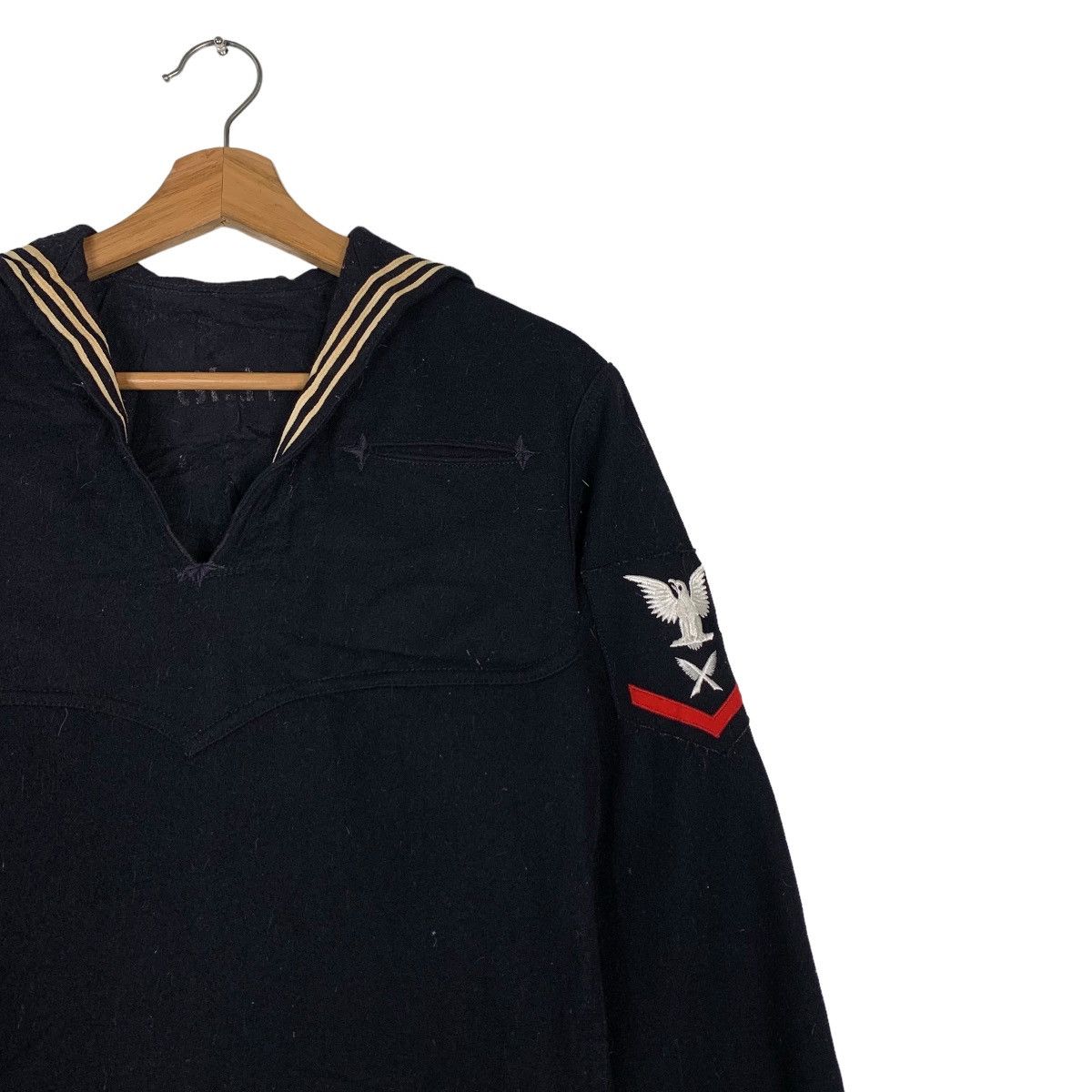 Vintage WW2 Navy Military Uniform Sailor Shirt Jacket #0001-C1 Size US S / EU 44-46 / 1 - 6 Thumbnail