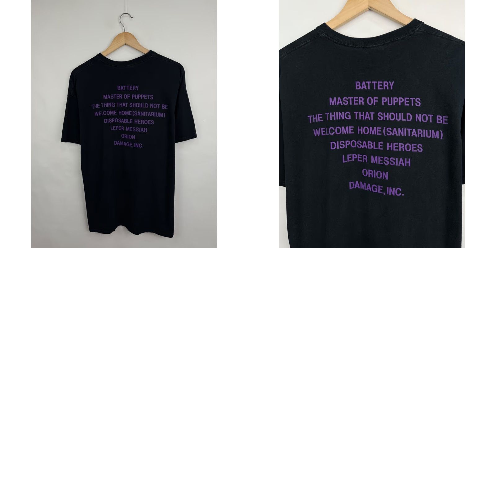 Gildan VINTAGE Metallica Master Of Puppets Rock Band T-Shirt XL Black Mens Shirt Size US XL / EU 56 / 4 - 8 Thumbnail