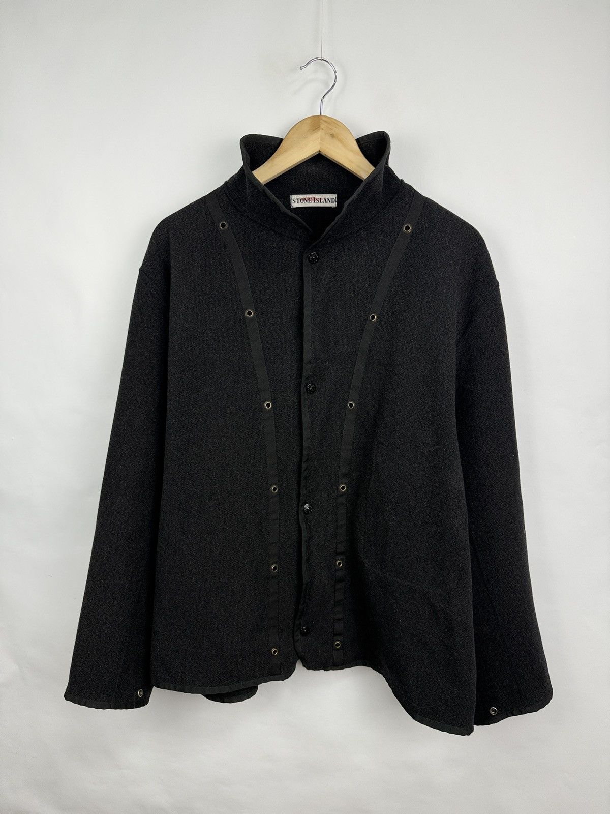 Stone Island 🇮🇹 Vintage 90s Stone Island Wool Jacket Liner Inner Jacket Size US L / EU 52-54 / 3 - 5 Thumbnail