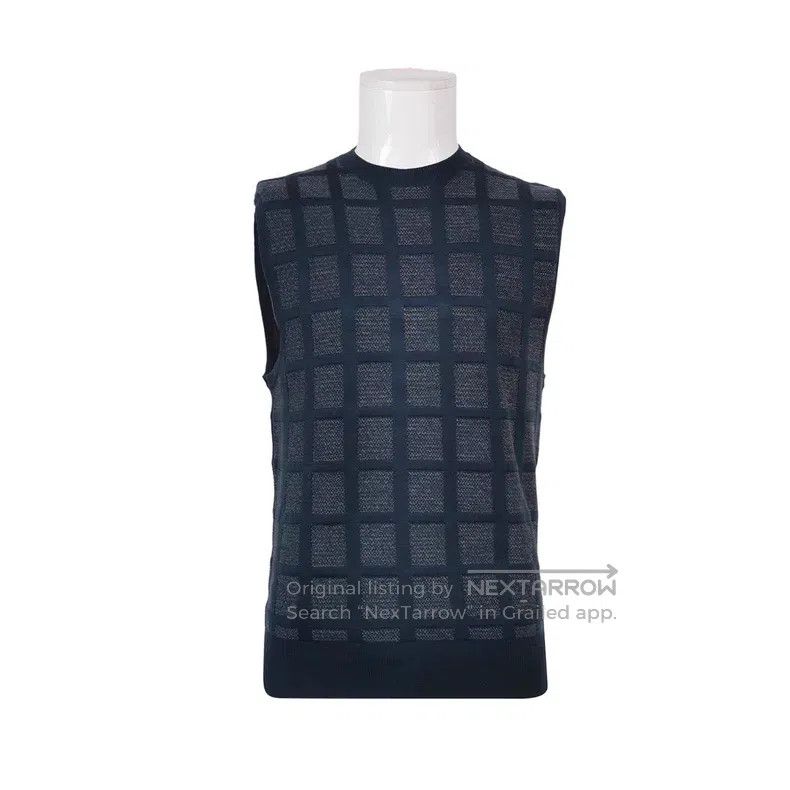 Hermes Wool Plaid Sleeveless Men's Vest