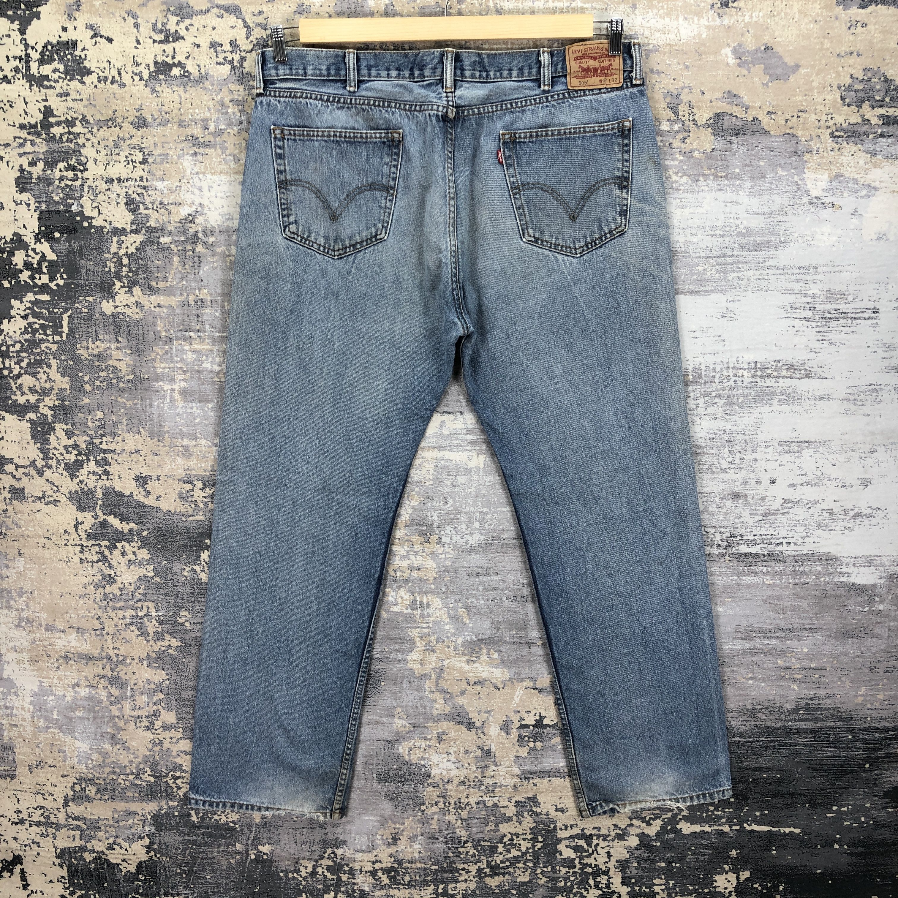 Levi's × Vintage Vintage Levis 505 Jeans Rusty Levi's Faded Light Wash Denim Size US 38 / EU 54 - 2 Thumbnail