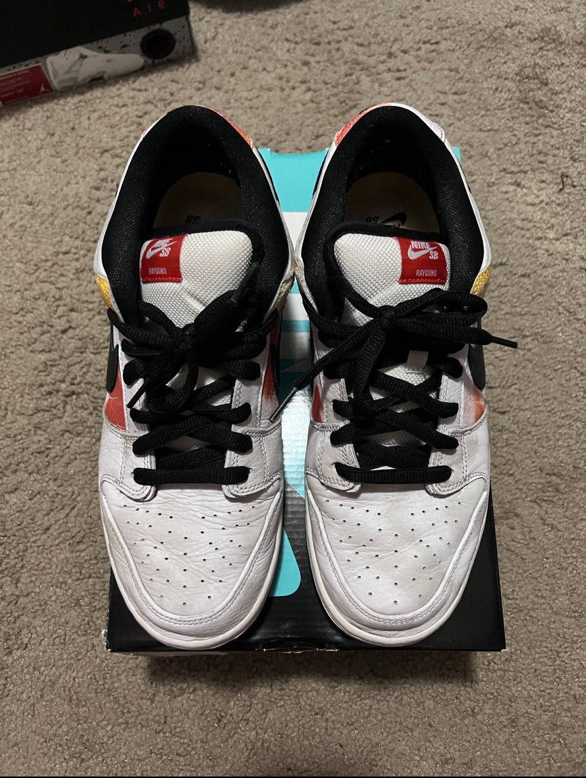 image of Nike Sb Dunk Low "raygun" Shoes in White, Men's (Size 10.5)