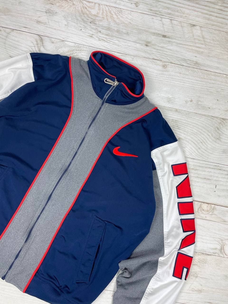 Nike Vintage Nike Track Jacket 90s Big Logo Size US M / EU 48-50 / 2 - 2 Thumbnail