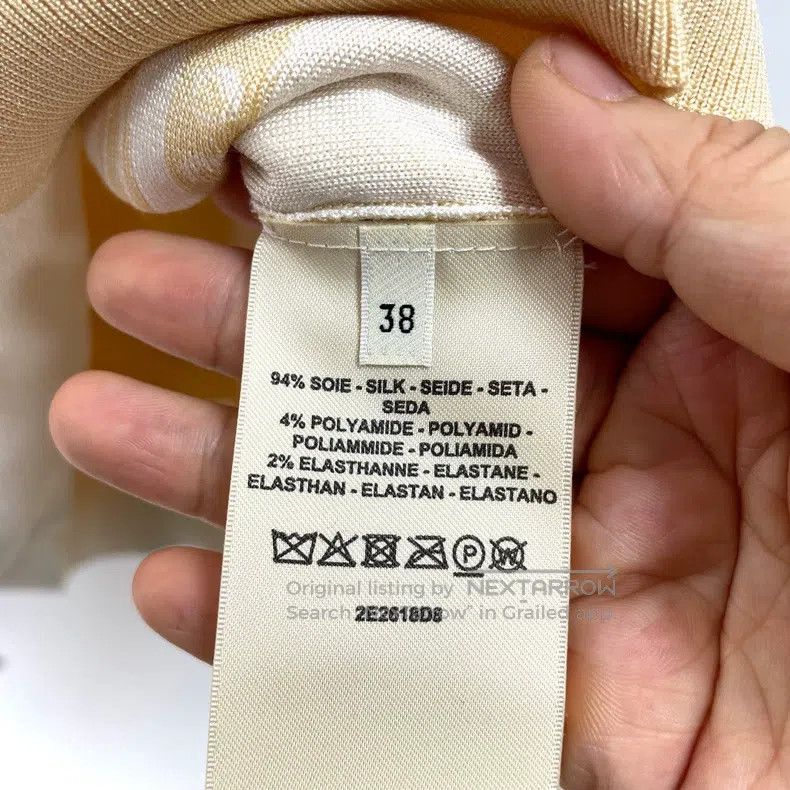Hermes Hermes Apricot Color Block Sweater, Scoop Neck Size XS / US 0-2 / IT 36-38 - 5 Thumbnail