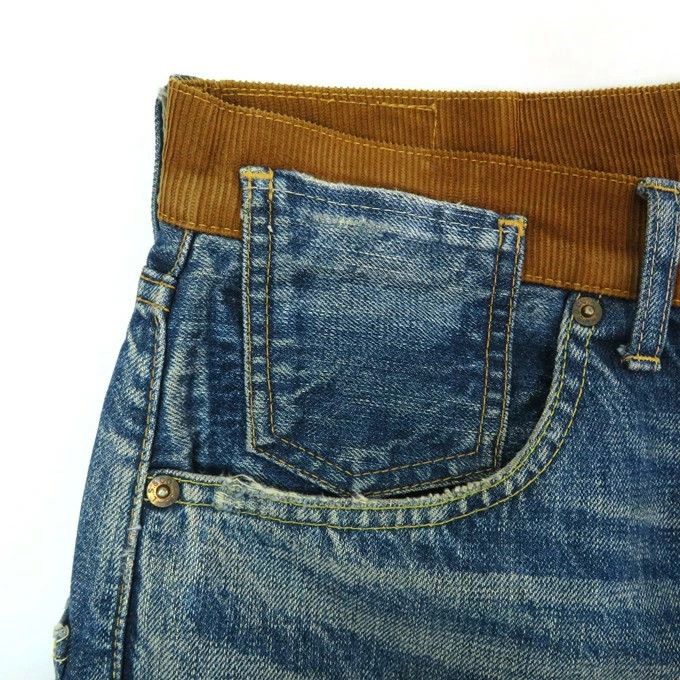 Junya Watanabe Denim Zipper Wide Pattern Patch Work Pants Cotton Indigo Size US 32 / EU 48 - 12 Thumbnail