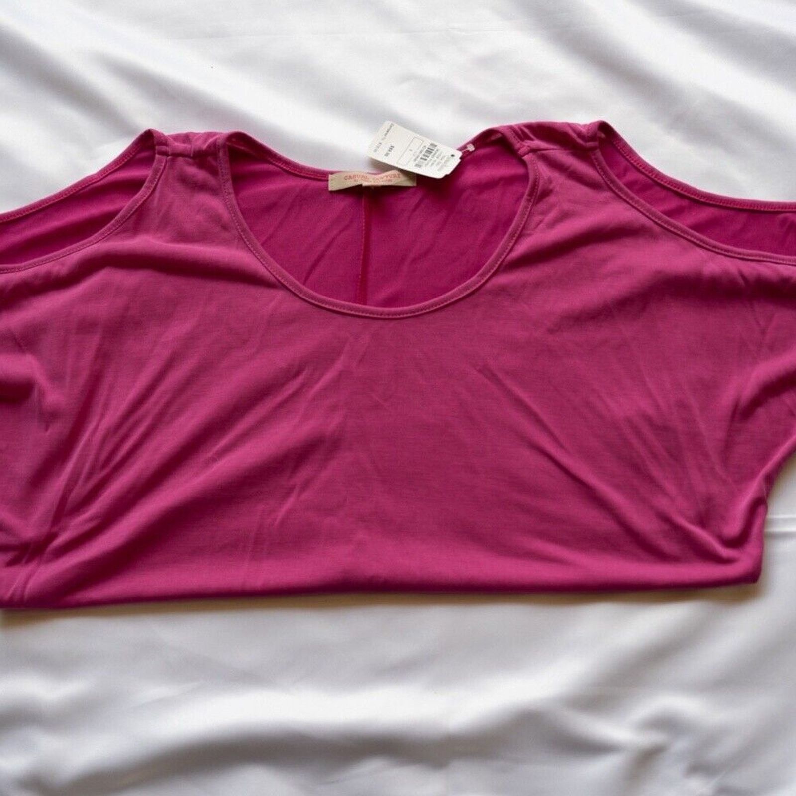 Other NWT Neiman Marcus Pink Cold Shoulder Scoop Neck Top Casual Size S / US 4 / IT 40 - 5 Thumbnail