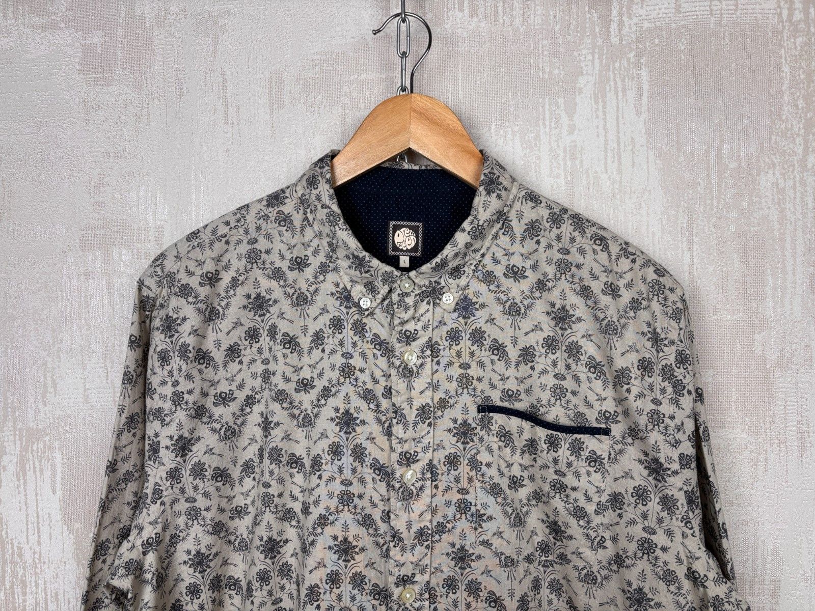 Pretty Green Pretty Green Floral Long Sleeve Shirt Size US L / EU 52-54 / 3 - 4 Thumbnail