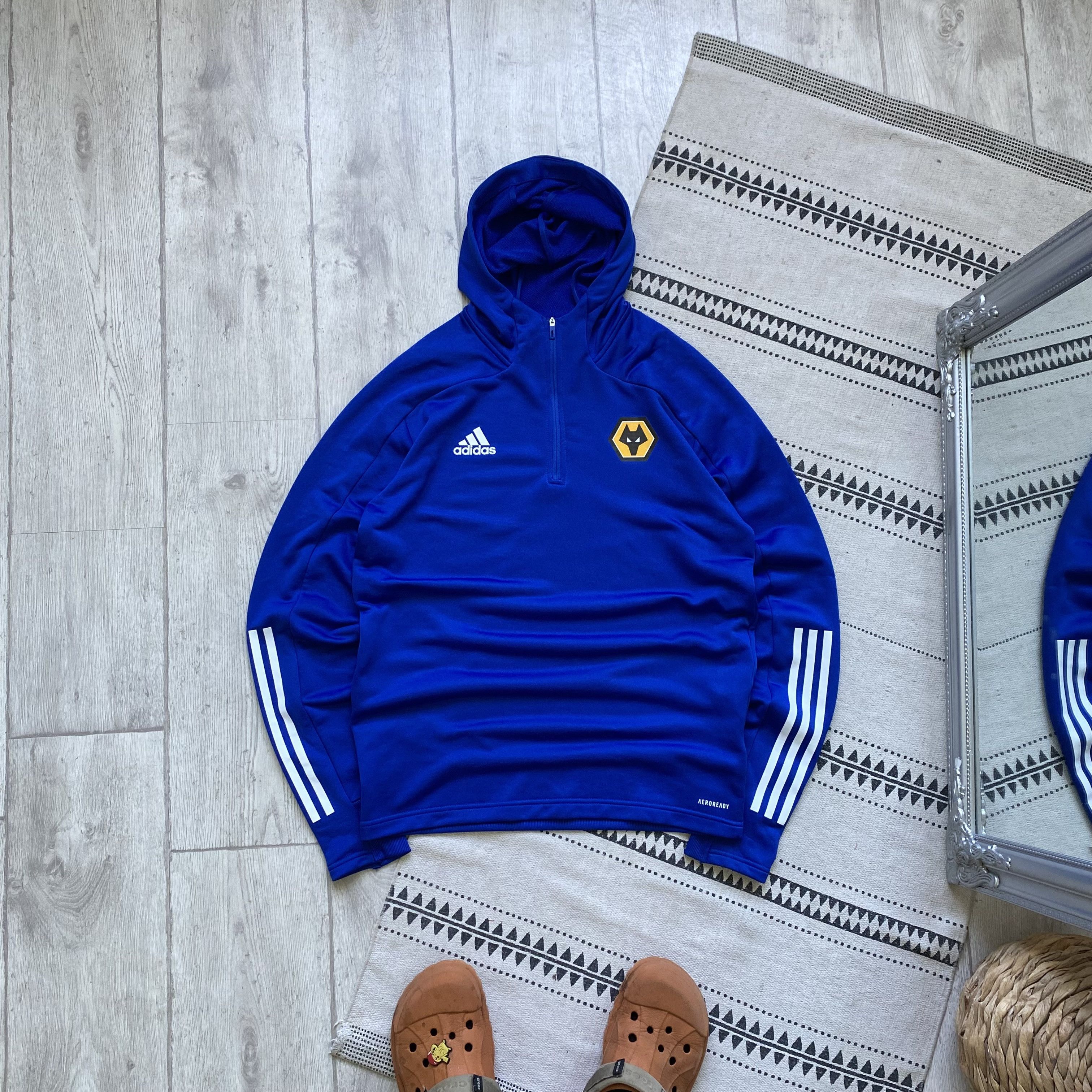 Adidas ⚽️ Adidas Wolverhampton jersey soccer training hoodie wolves Size US M / EU 48-50 / 2 - 1 Thumbnail