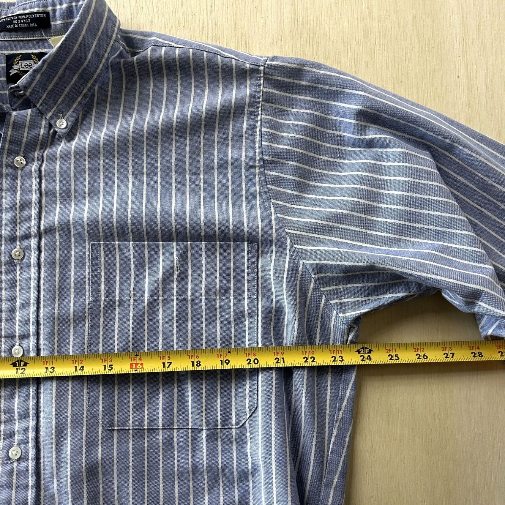 Lee VINTAGE Lee Shirt Mens L Blue Striped Long Sleeve Button-Up Workwear Casual Size US L / EU 52-54 / 3 - 4 Thumbnail