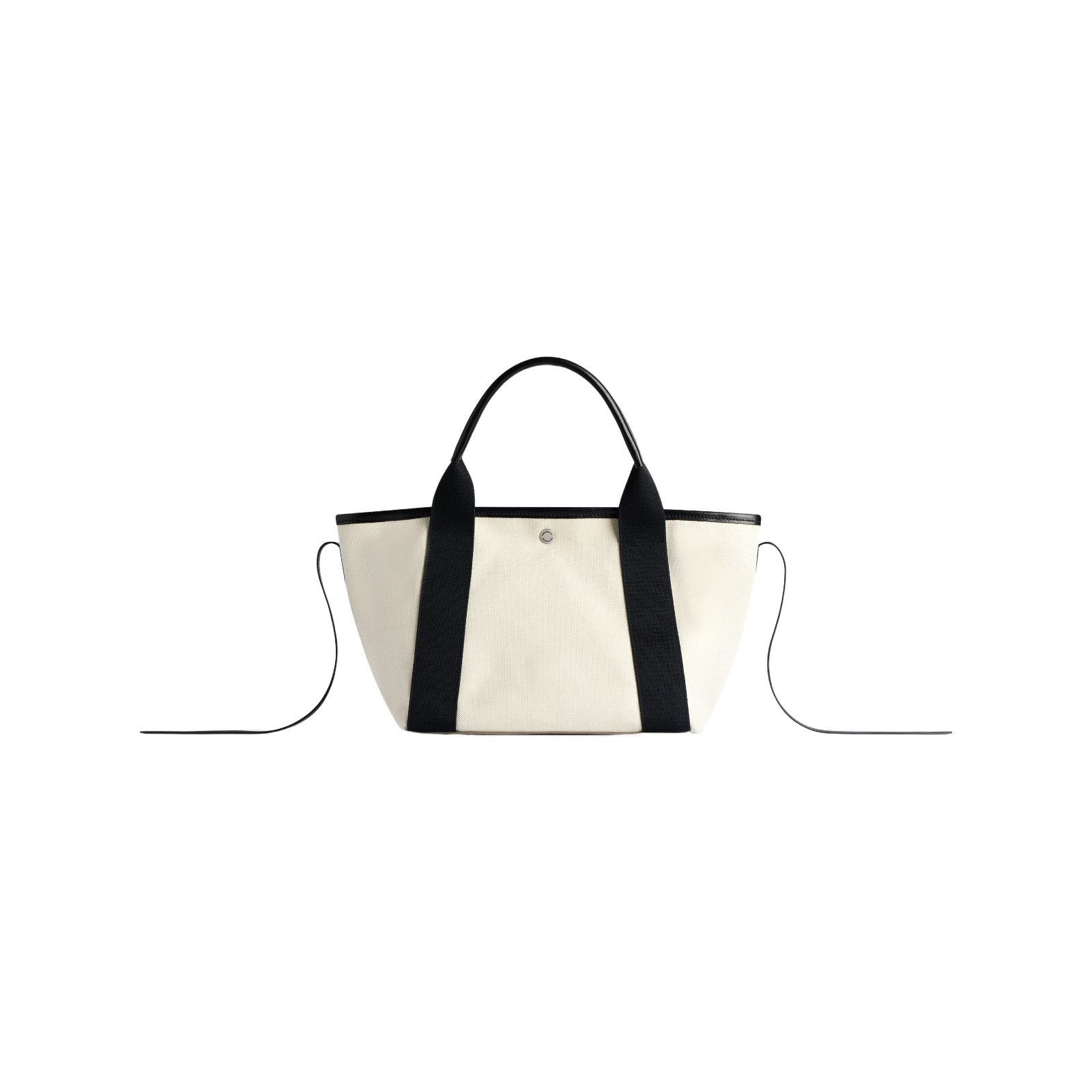 Balenciaga BALENCIAGA Biarritz Small $1200 Natural/Black Cotton Tote Ba Size ONE SIZE - 3 Thumbnail