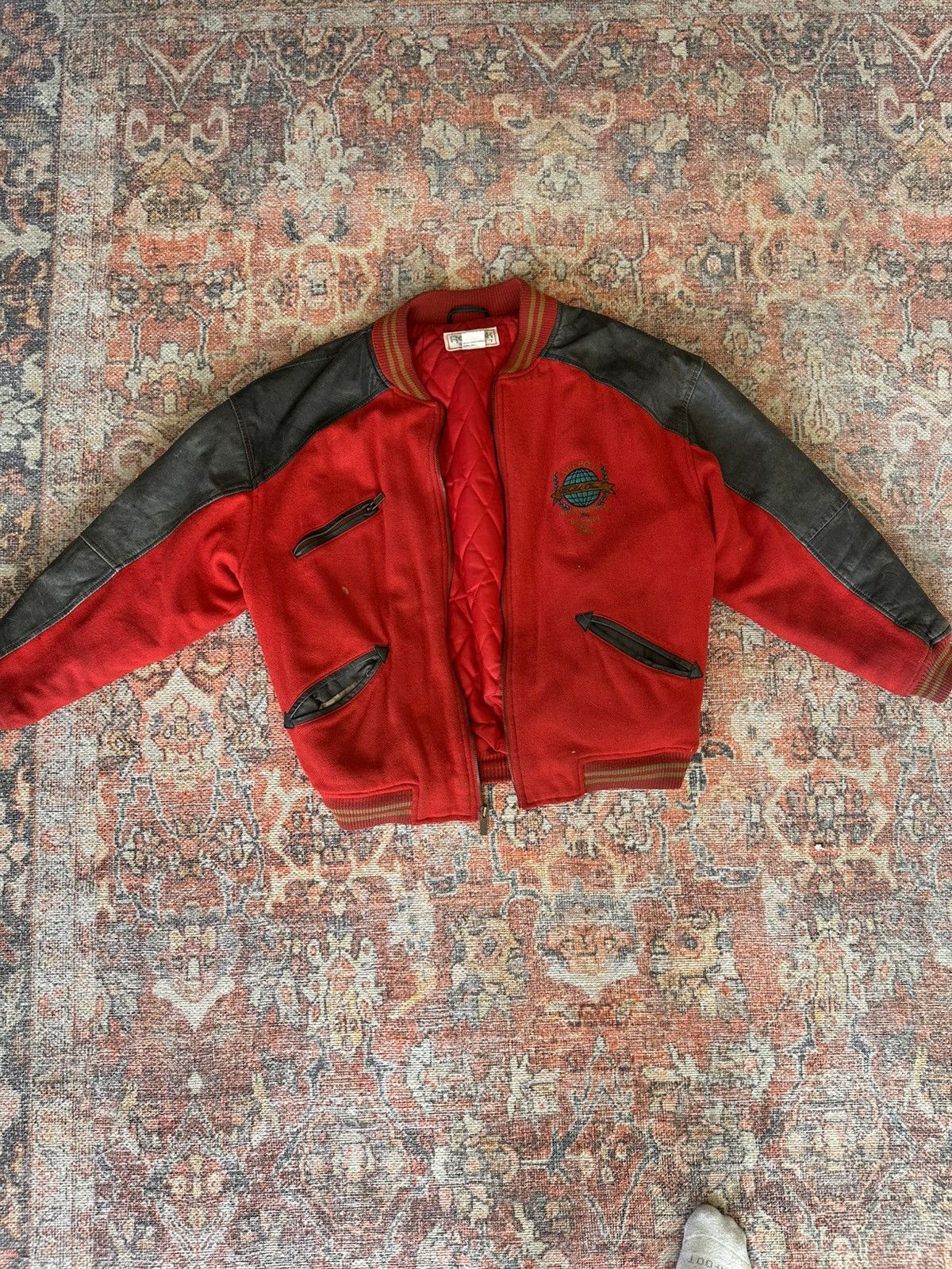 Reebok Red Reebok World Class Sportswear Varsity Jacket Size US M / EU 48-50 / 2 - 1 Thumbnail