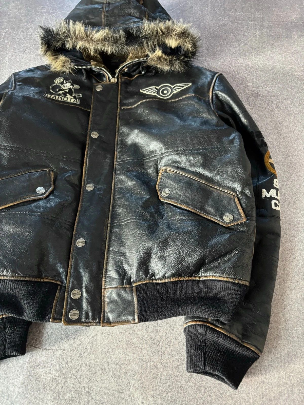 Yohji Yamamoto 00s Vtg Pelle Pelle Style Washed Distressed Leather Jacket Size US L / EU 52-54 / 3 - 5 Thumbnail