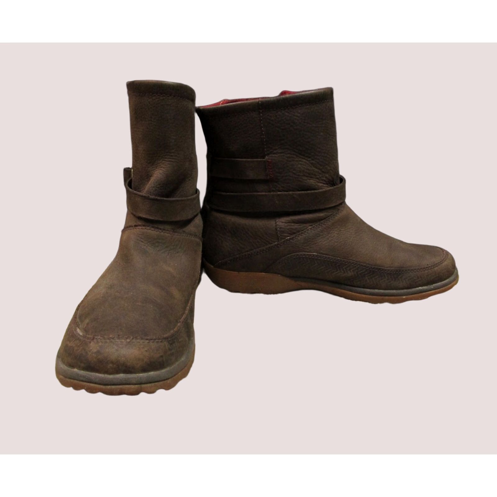 Chaco Chaco Hopi Boots Women 9.5 Leather Wool Fleece Lined Buckle Snap Outdoor Hiking Boots Size L / US 10 / IT 46 - 1 Thumbnail