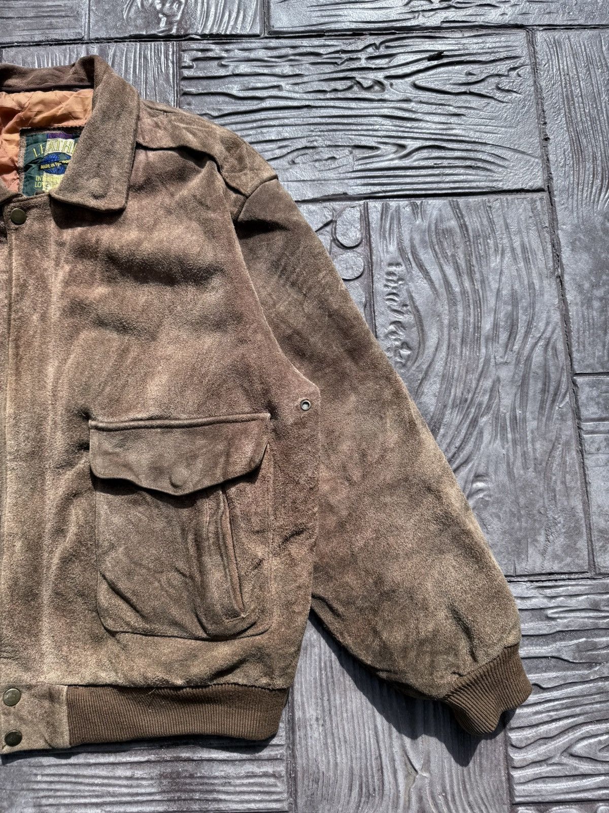 Japanese Brand Vintage 90s Leather Suede Jacket Schott Style Size US L / EU 52-54 / 3 - 3 Thumbnail