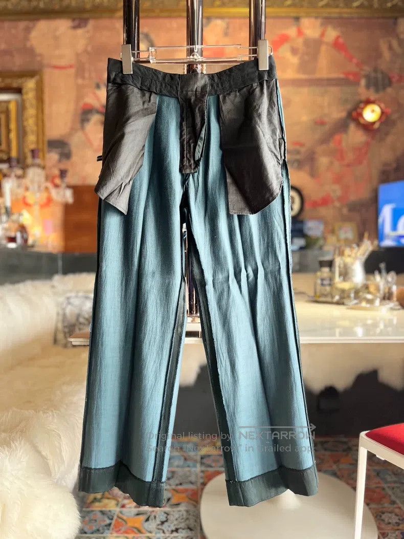 Haider Ackermann Haider Ackermann Silk Cotton Twill Straight Pants Size 24" / US 00 / IT 34 - 8 Thumbnail
