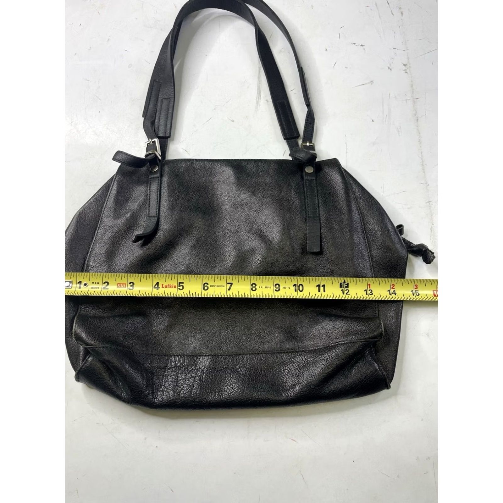 Vintage Daniella Lehavi Pebbled Leather Shoulder Bag Satchel Black Medium/Large Women Shoulder Bag Pebbled Leather Size ONE SIZE - 6 Thumbnail
