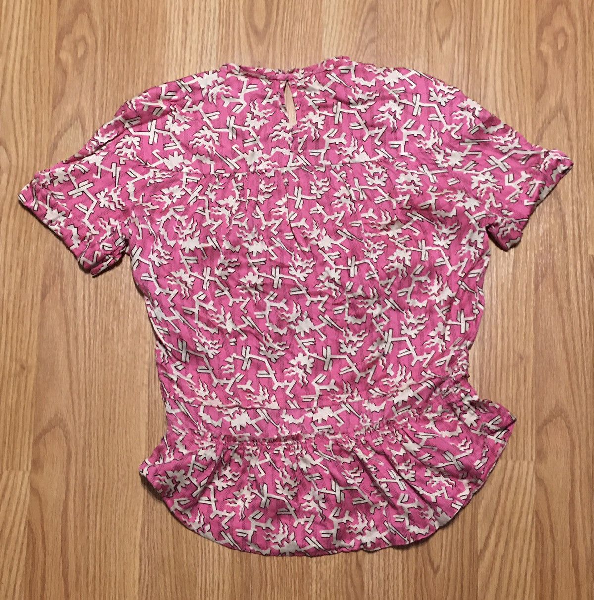 Isabel Marant Isabel Marant Pink Abstract Print Silk Blend Top Blouse Sz 2 Size XS / US 0-2 / IT 36-38 - 2 Thumbnail