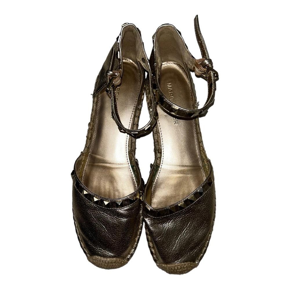 Designer Marc Fisher l Graze Gold Studded Espadrilles Size 8.5 Size US 8.5 / IT 38.5 - 2 Thumbnail