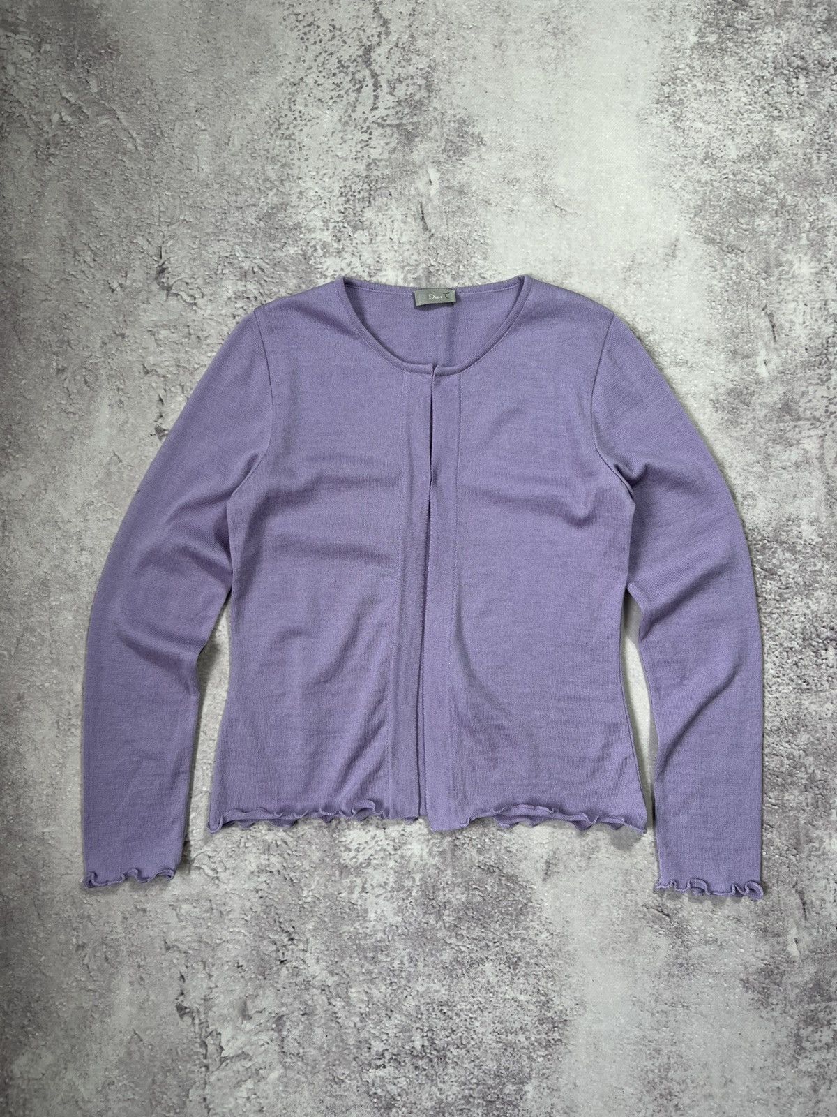 Dior Purple Knit Cardigan Women’s S– Made in Italy 100% Wool