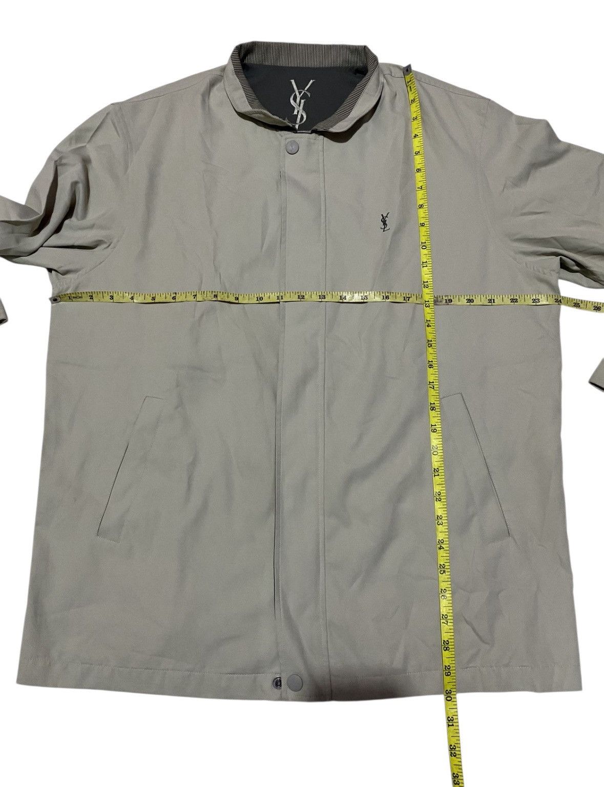 Yves Saint Laurent RARE WHITE COLOUR BIG LOGO Yves Saint Laurent Jacket Size US XL / EU 56 / 4 - 10 Thumbnail