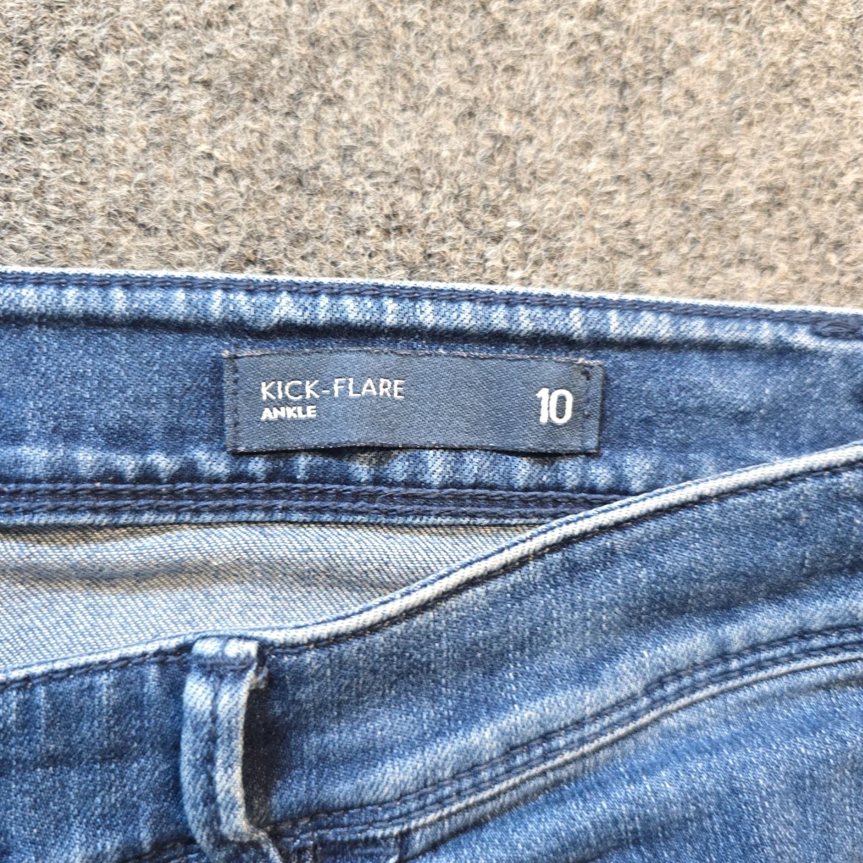 J. Jill J Jill Jeans Pants Women Size 10 Blue Kick Flare Ankle High Rise Raw Hem Capsule Jeans Size 32" / US 10 / IT 46 - 5 Thumbnail
