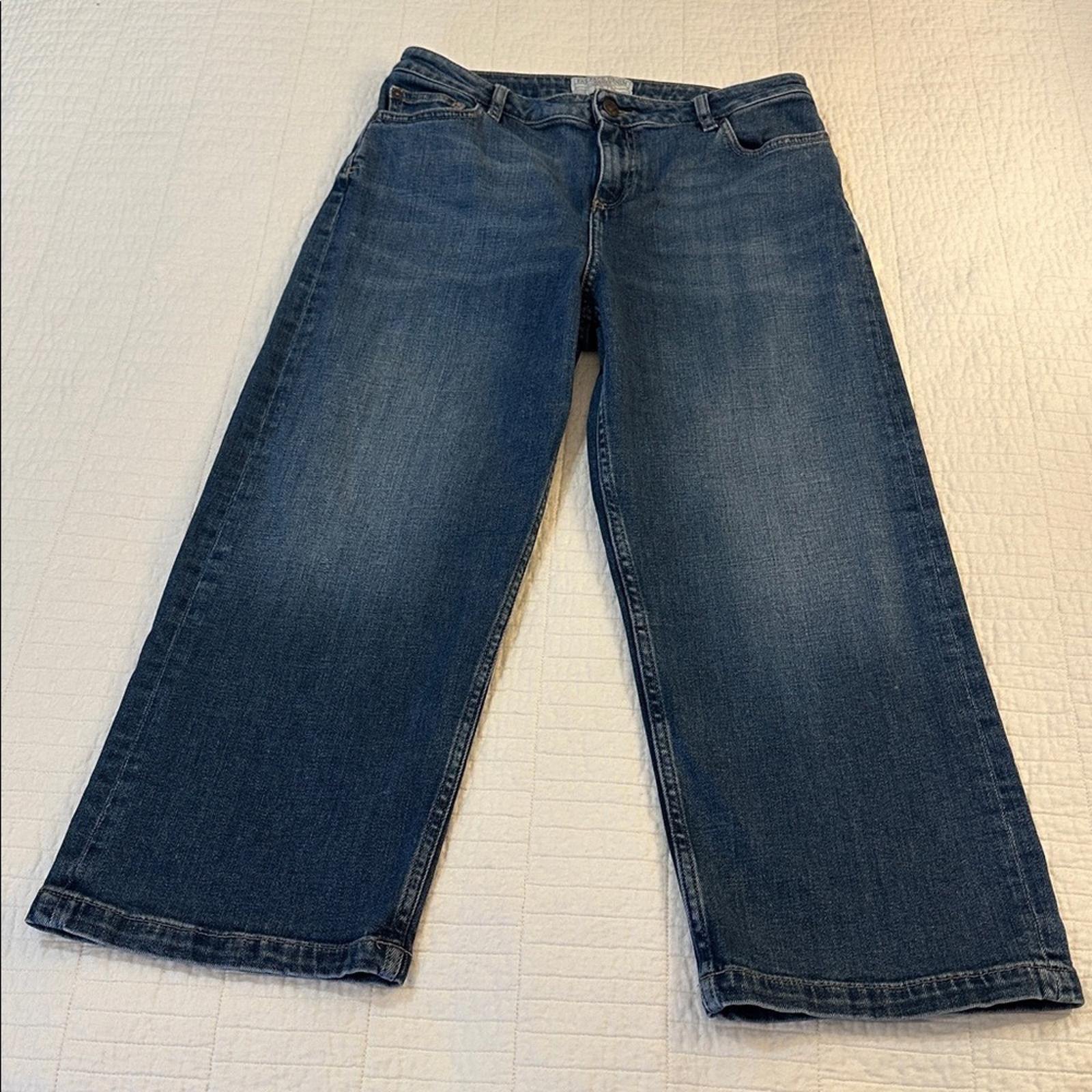 FatFace Fat Face Women’s Mid Wash Wide Leg Crop Denim Jeans 6 Size 28" / US 6 / IT 42 - 4 Thumbnail