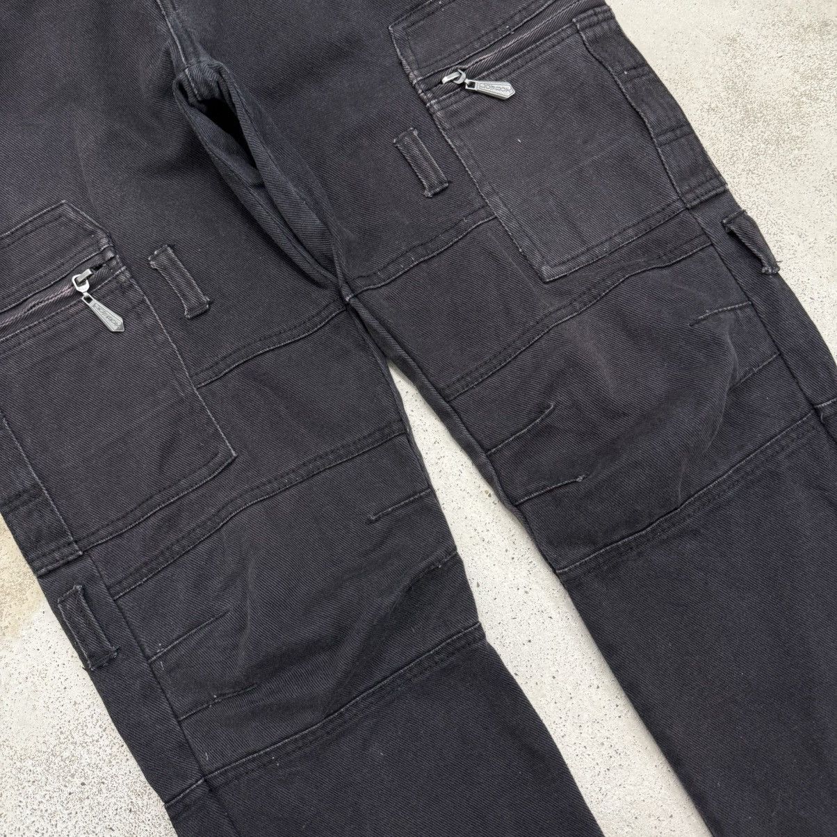 LOWBOX Lowbox Sunfaded Cargo Biker Denim Pants Size US 28 / EU 44 - 6 Thumbnail