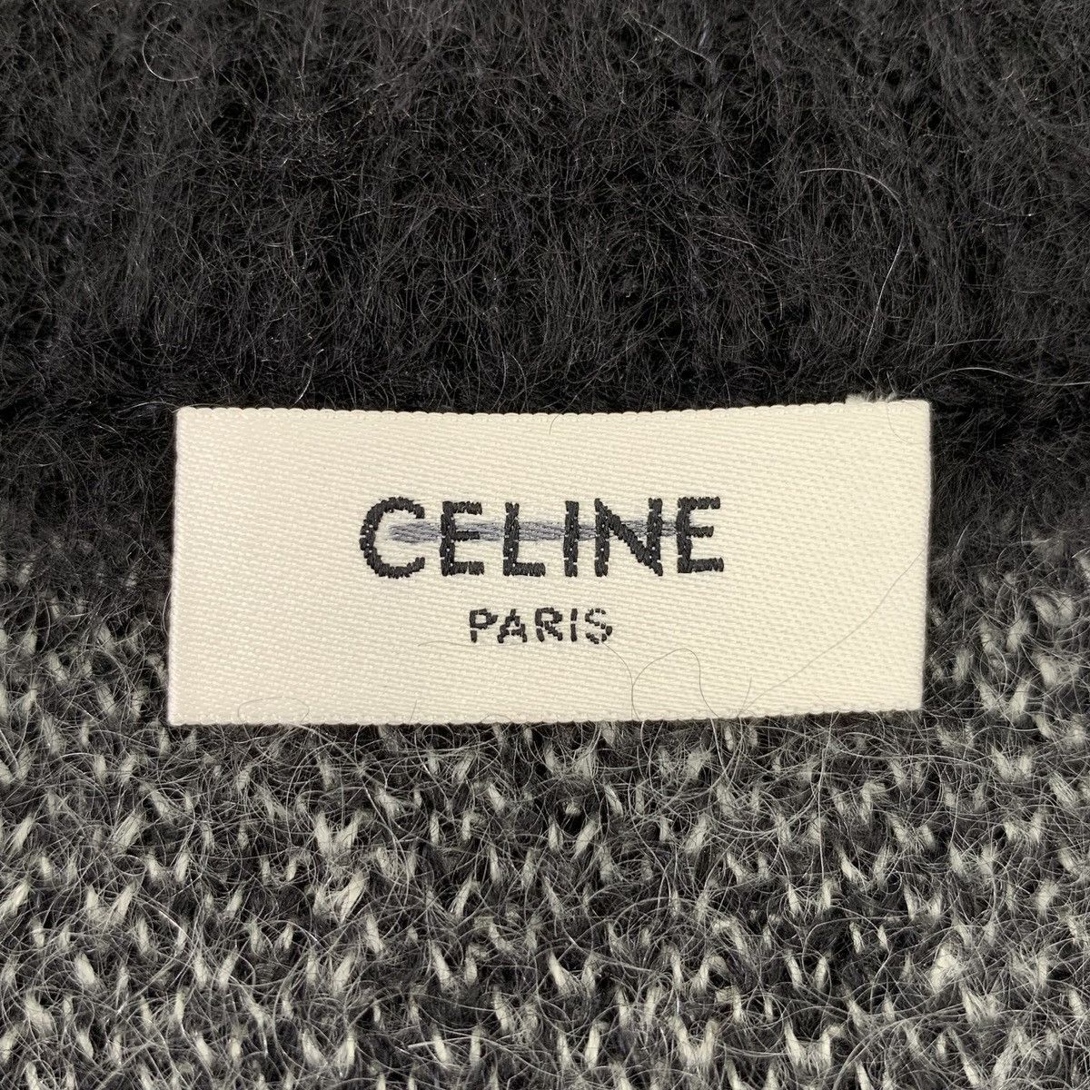 Celine Celine Black Letter Printed Mohair Long Sleeve Sweater K26WX Size US S / EU 44-46 / 1 - 5 Thumbnail