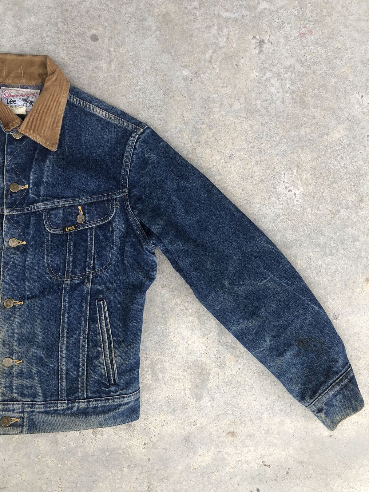 Vintage Vintage 70s Lee Storm Rider Blanked Lined Denim Jacket Size US M / EU 48-50 / 2 - 6 Thumbnail