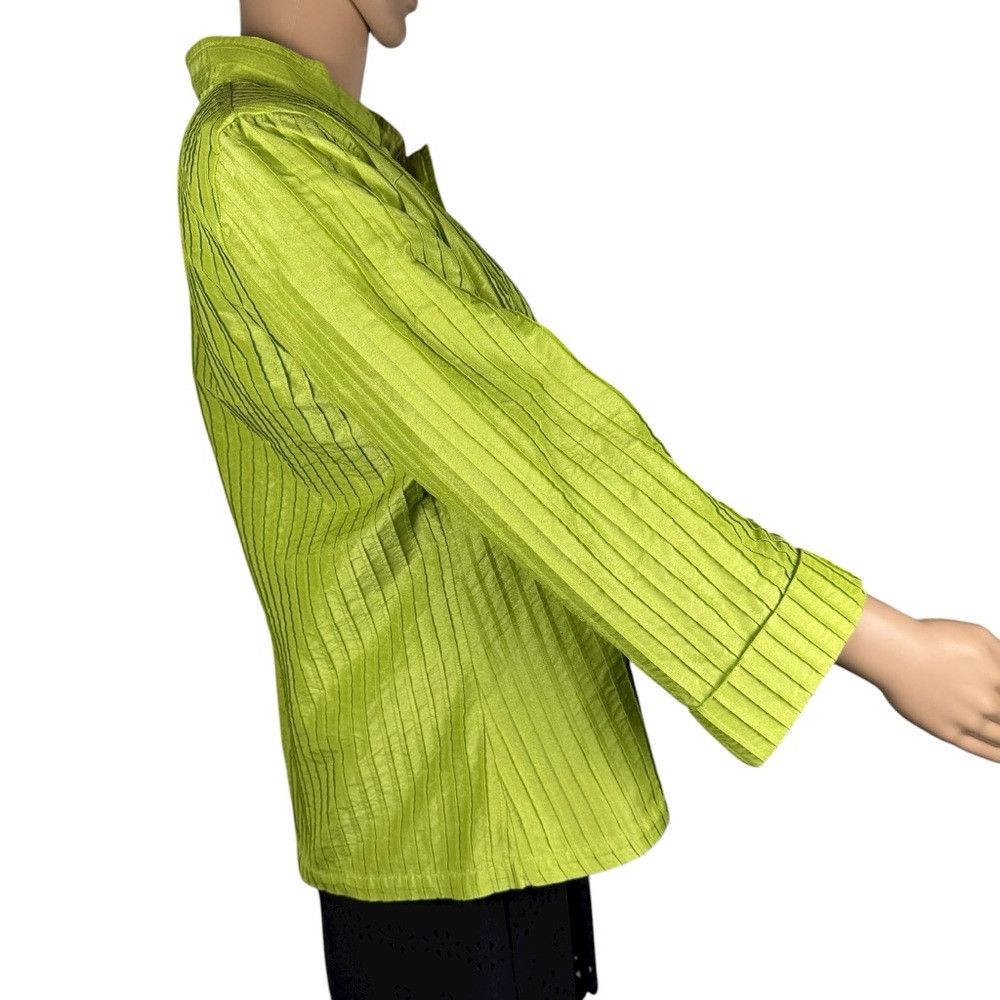 Chicos Chico's Luxe Lolyta Neon Green Jacket Size 1 US M Size M / US 6-8 / IT 42-44 - 3 Thumbnail