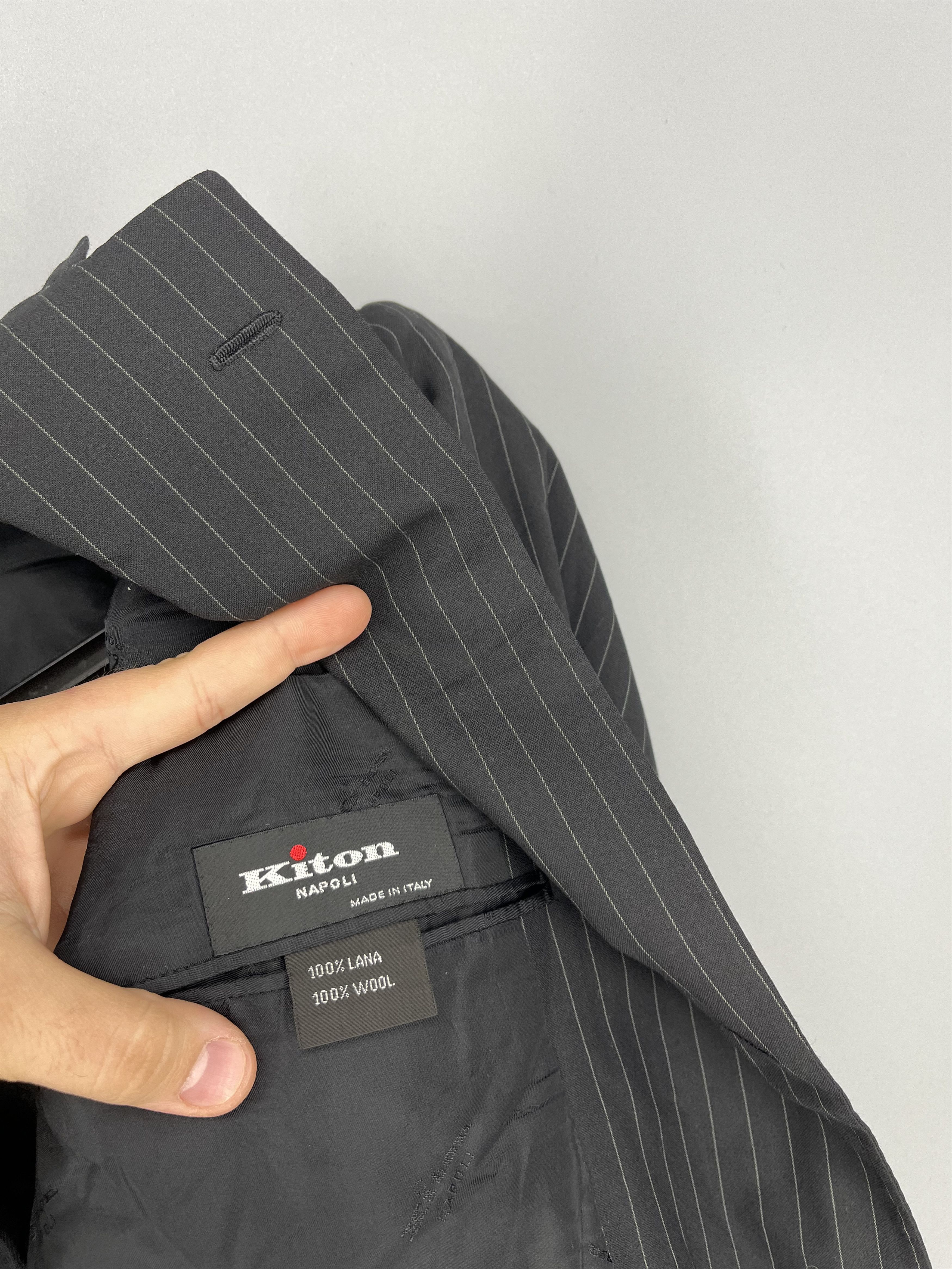 Kiton Kiton Napoli Navy Blue Wool Blazer Three Button Jacket Size 40L - 8 Thumbnail