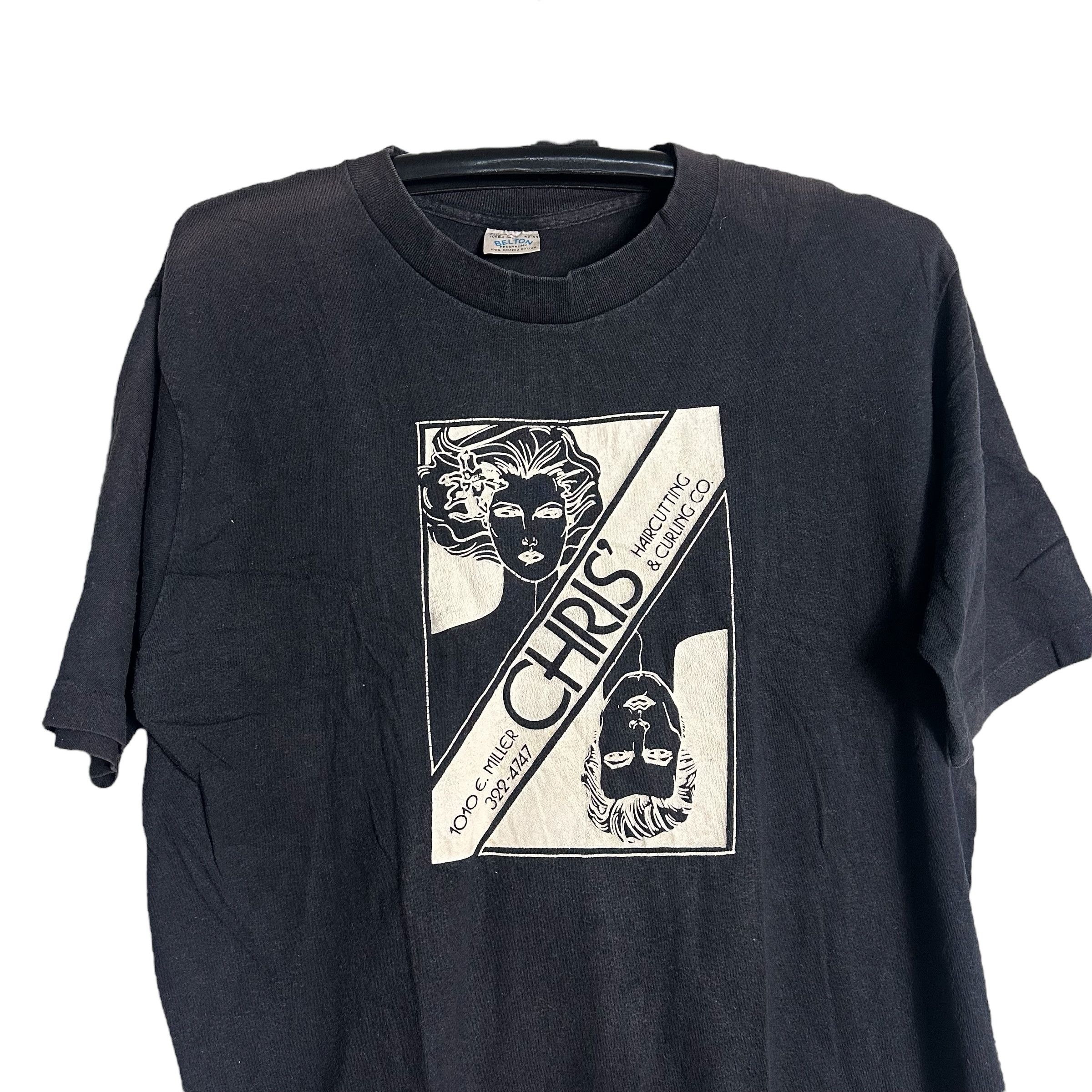 Vintage 🔥RARE🔥Vintage 90s Chris' Saloon Promo T-shirt Single Stich Size US L / EU 52-54 / 3 - 2 Thumbnail