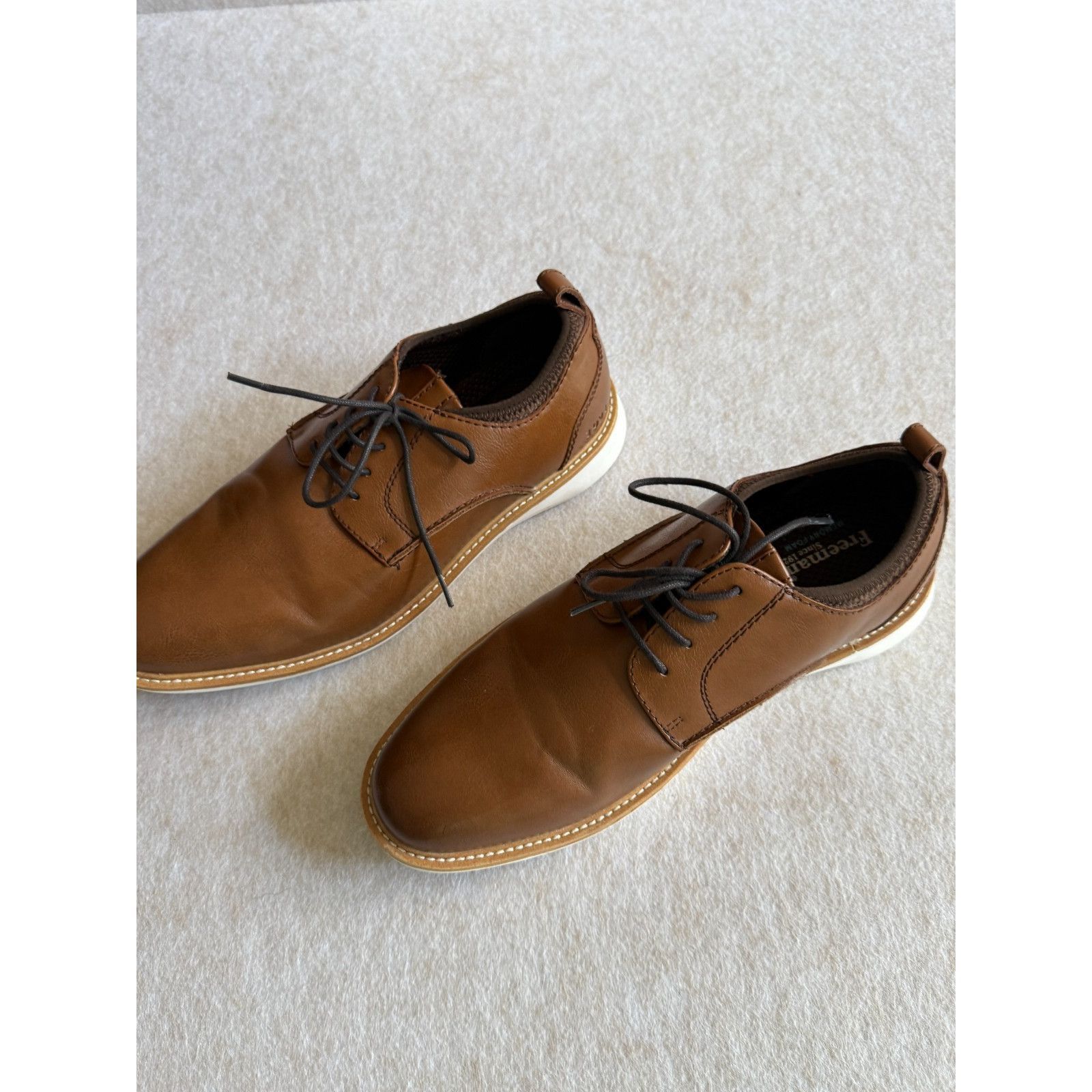 Freeman Freeman Bodie Mens 9M Brown Oxford Casual Dress Shoes Light Size US 9 / EU 42 - 2 Thumbnail