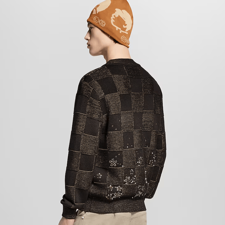 Louis Vuitton Damier Embroidered Long-Sleeved Crewneck Size US M / EU 48-50 / 2 - 3 Thumbnail