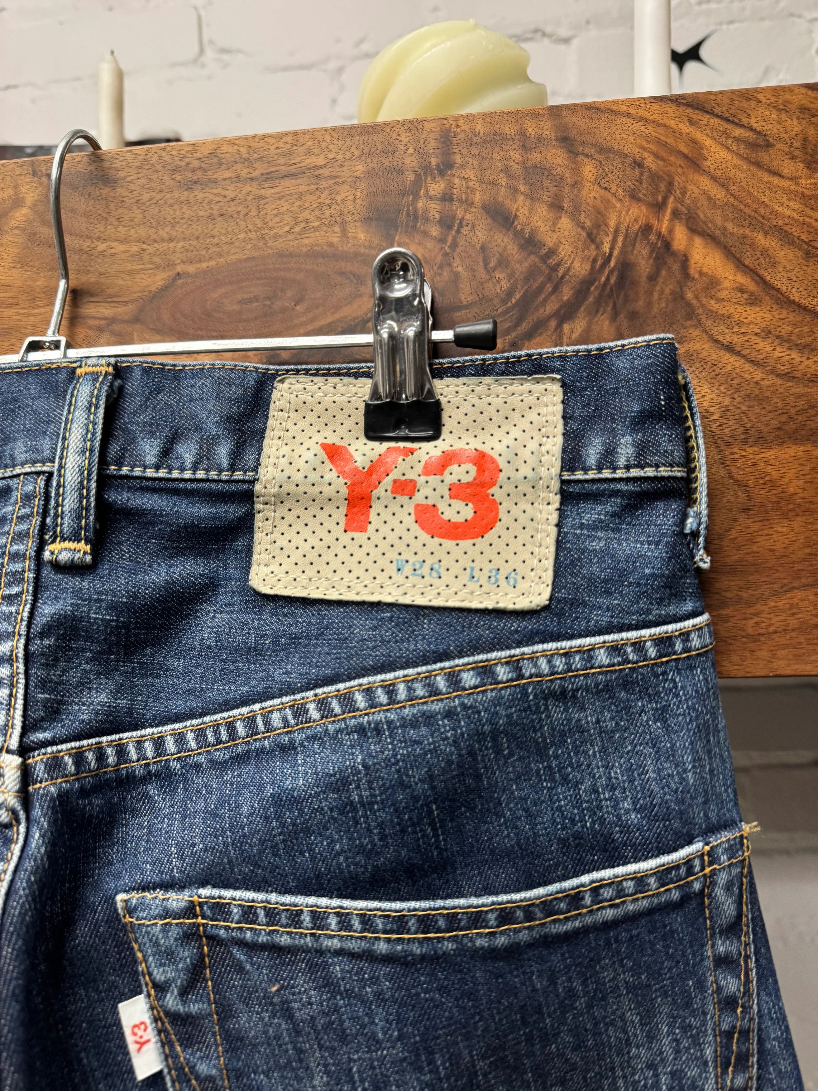 Yohji Yamamoto SS2004 Y-3 Yohji Yamamoto x Adidas ‘3-Stripe’ Blue 1/500 Selvedge Denim Size US 28 / EU 44 - 3 Thumbnail