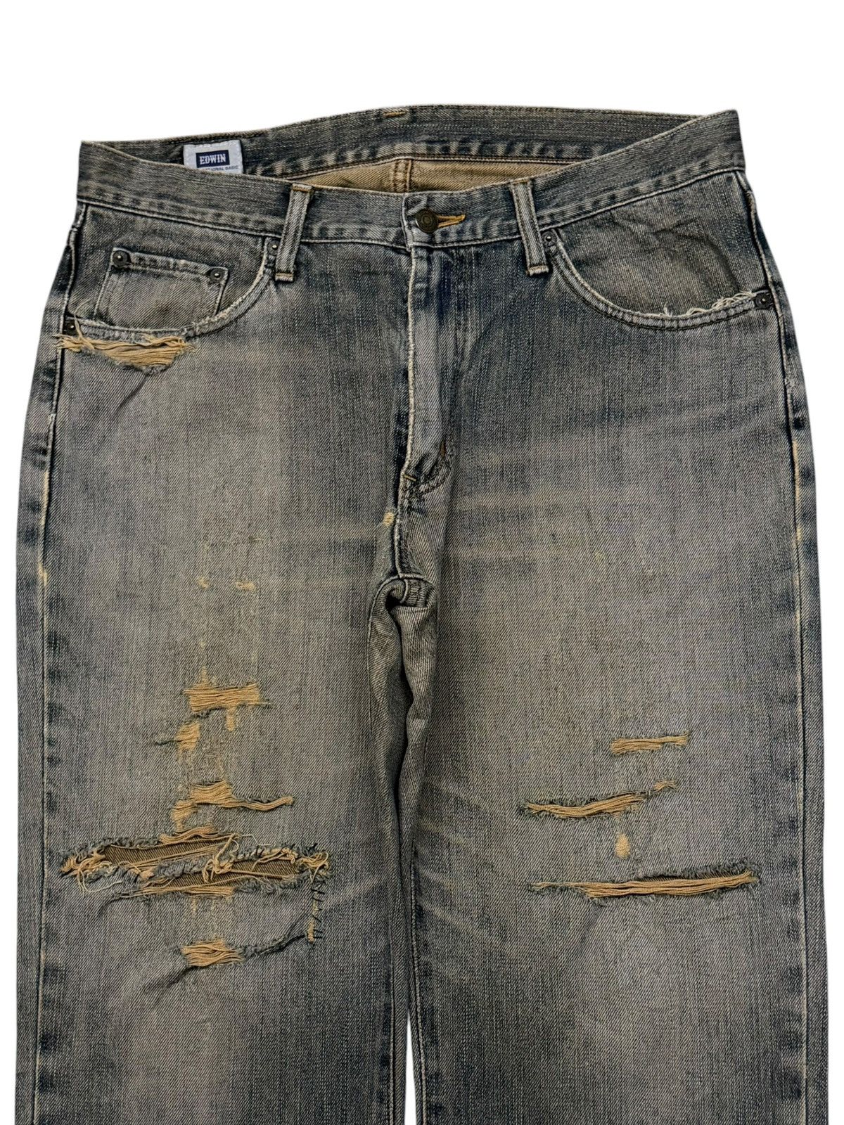 Edwin Vintage EDWIN 403 Japan Denim Jeans | Relaxed Straight | W34 Size US 34 / EU 50 - 4 Thumbnail