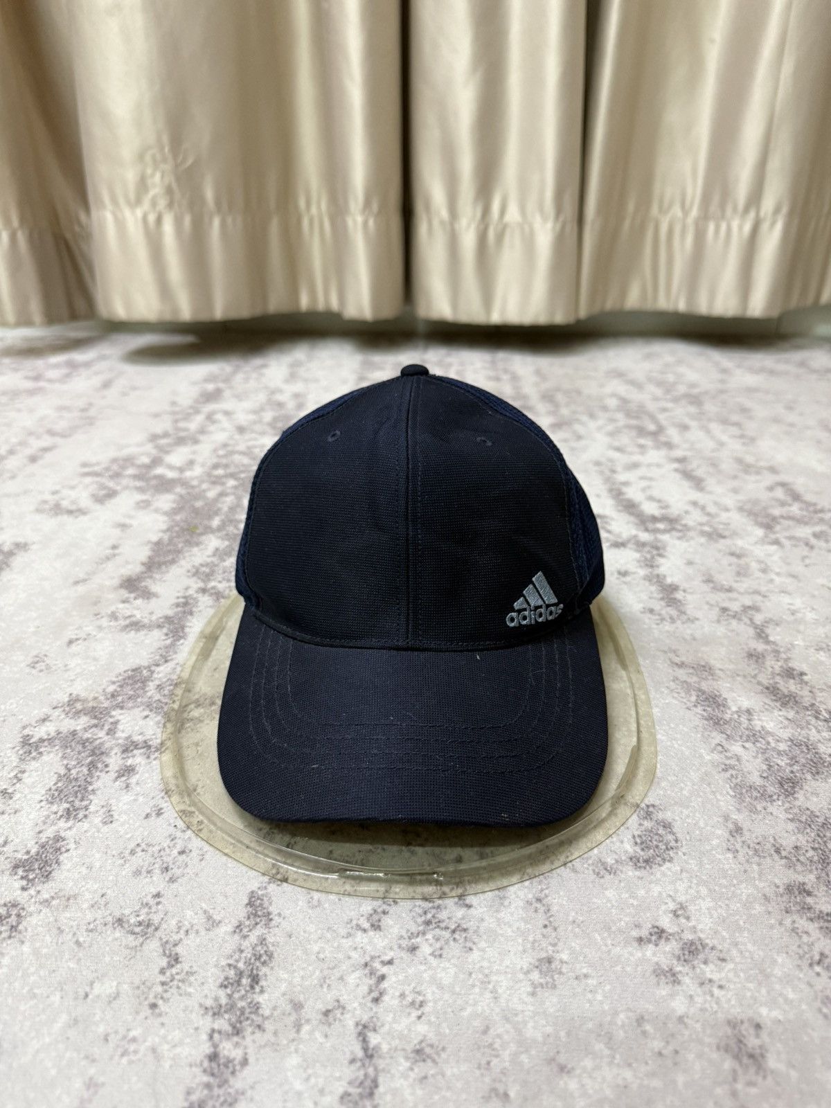 Adidas Adidas Dark Blue Adjustable Velcro Cap Size ONE SIZE - 1 Thumbnail