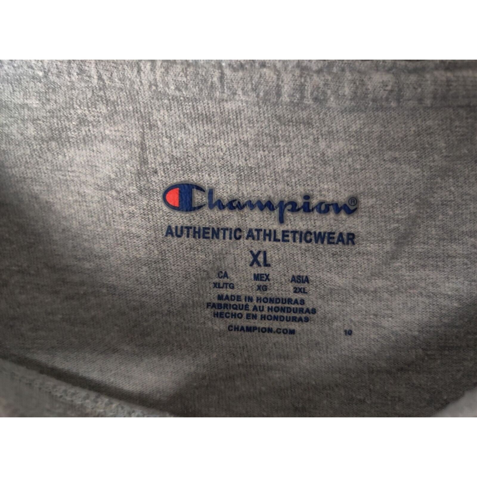 Champion Champion Shirt Adult Mens XL Gray Blue Box Logo Spell Out Size US XL / EU 56 / 4 - 6 Thumbnail