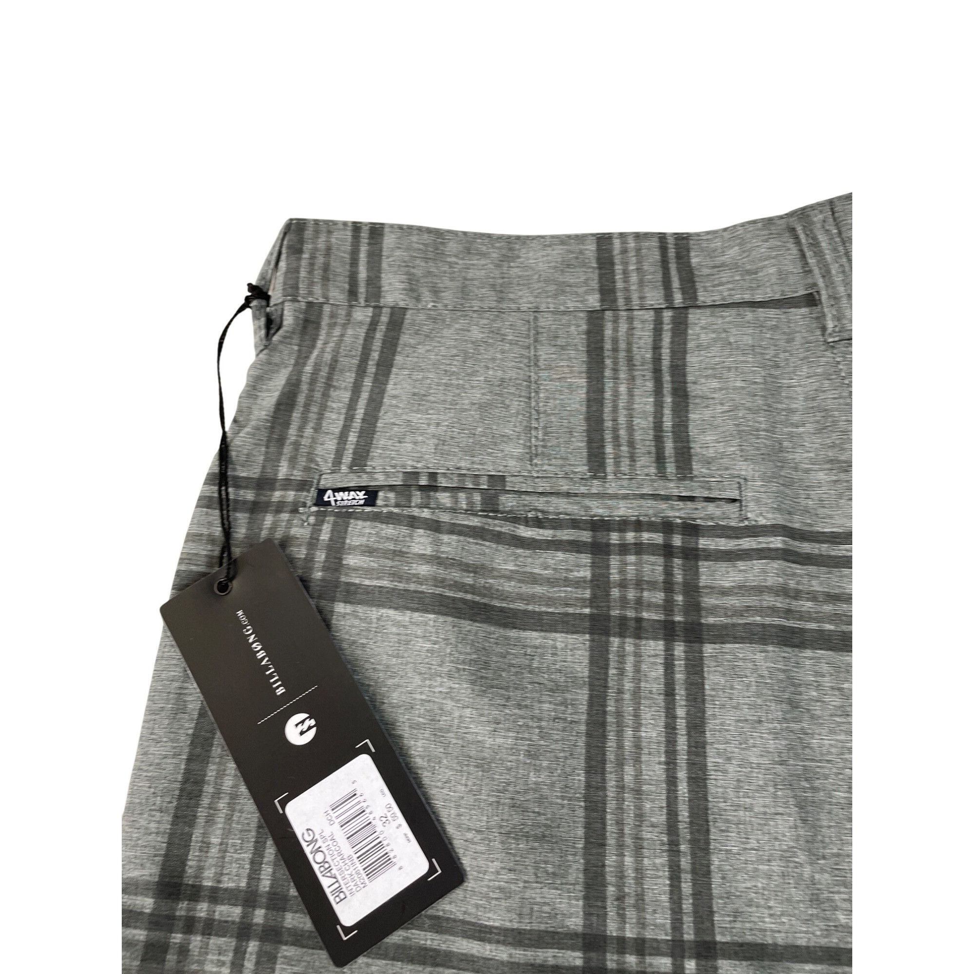Billabong Billabong Mens submersible X Stretch gray plaid shorts size Size US 32 / EU 48 - 10 Thumbnail
