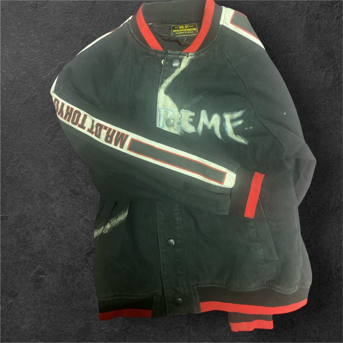 D.TT.K Black Bomber Jacket - Mr. DT Tokyo / BEMF Size US L / EU 52-54 / 3 - 3 Thumbnail