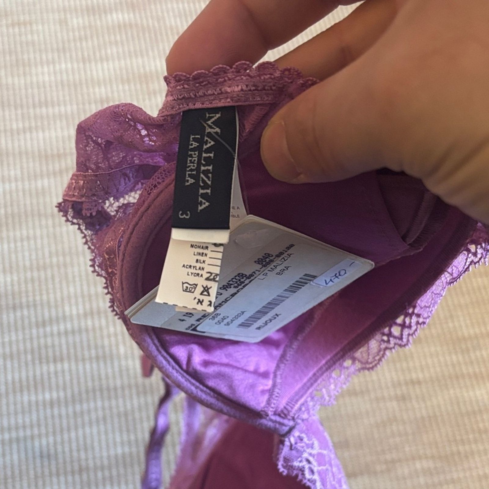 La Perla La Perla Lace Underwire Bra in Plum Size 36 B Size ONE SIZE - 2 Thumbnail
