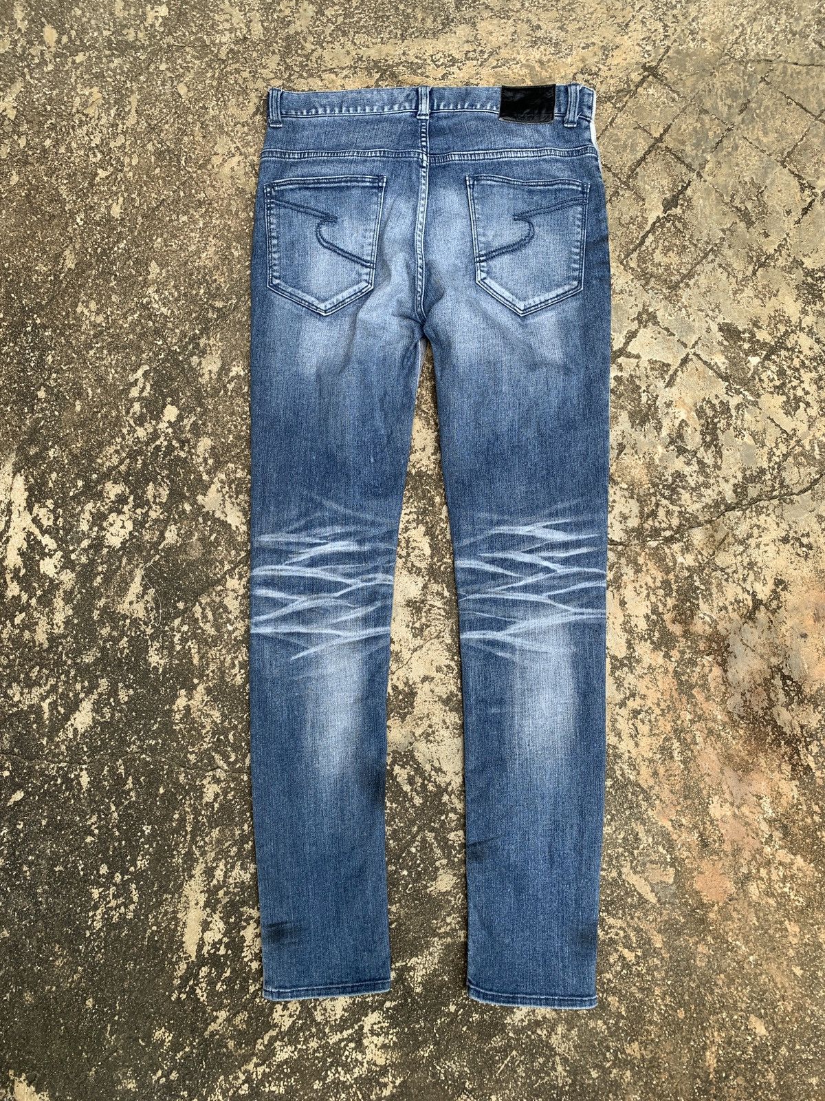 Beauty Beast × Japanese Brand × semanticdesign 2000s semanticdesign Japan Avant Garde Printed Jeans Pants Size 30" / US 8 / IT 44 - 2 Thumbnail