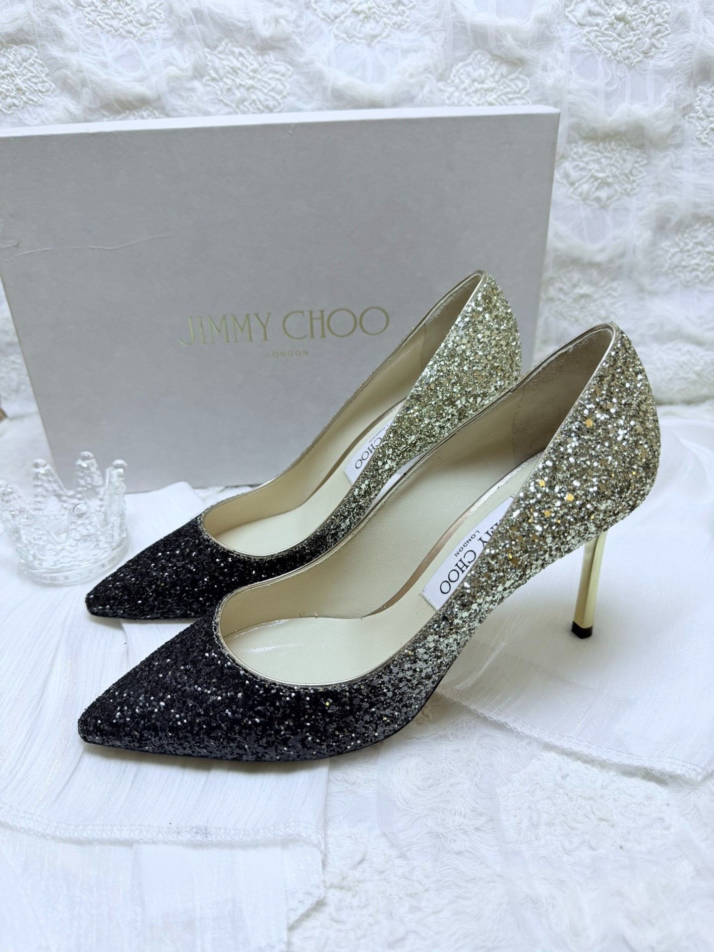Jimmy Choo Jimmy Choo Tie-Dye Gradient Black Lowtop Sneakers us_8 Women Size US 8 / IT 38 - 1 Thumbnail