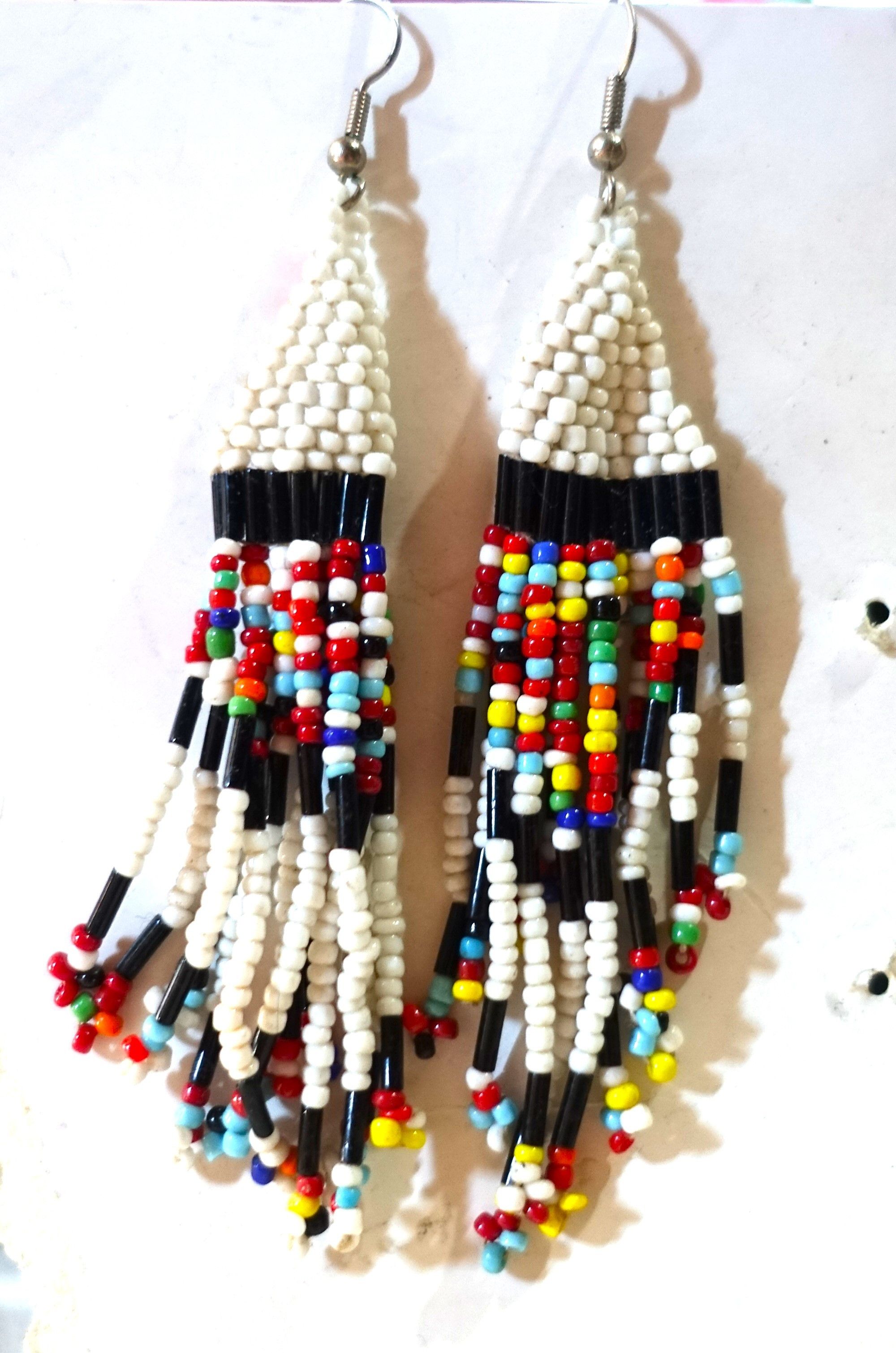 Vintage Vintage Boho Beaded Tassel Earrings Size ONE SIZE - 4 Thumbnail