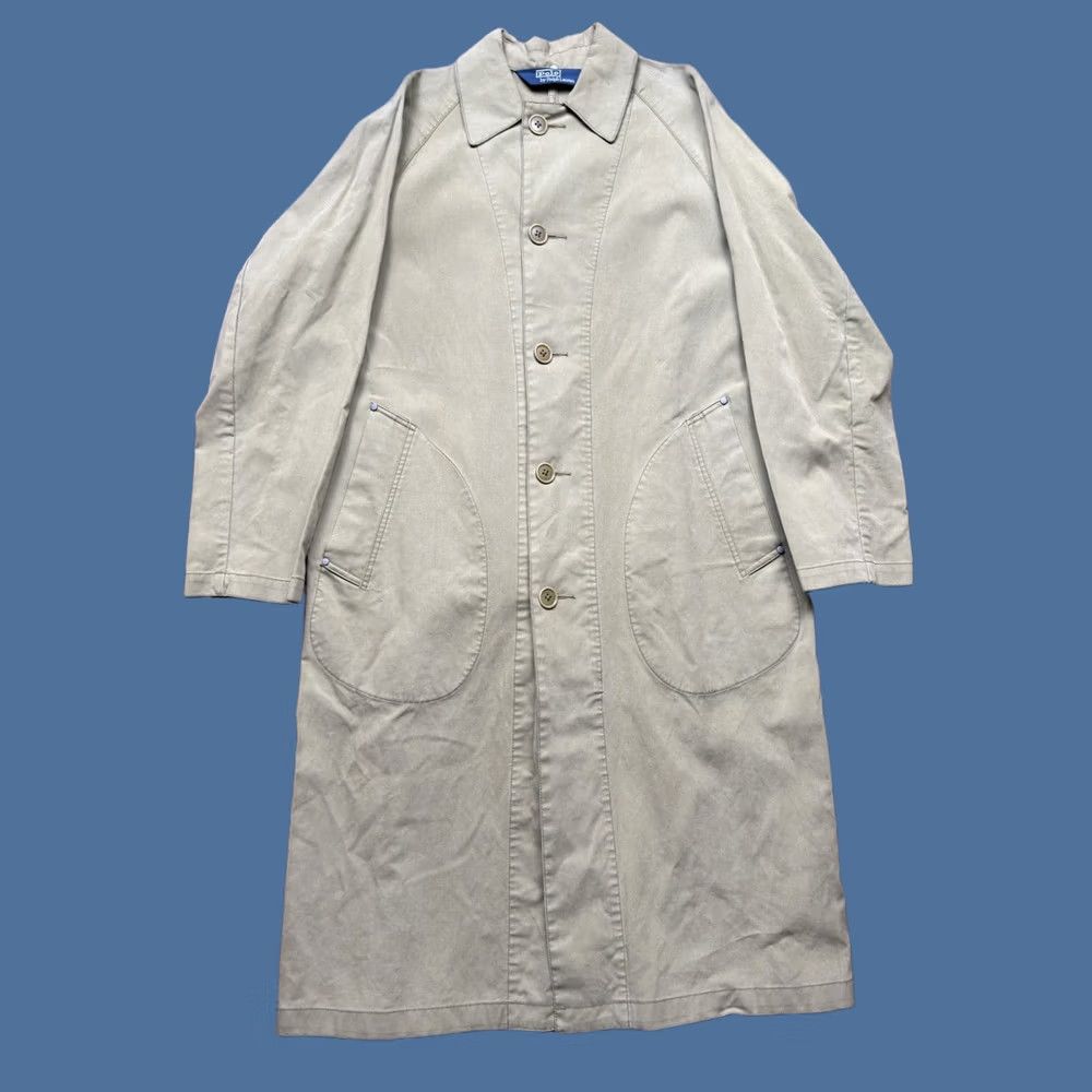 Ralph Lauren VTG 80s Polo Ralph Lauren Twill Cotton Duster Trench Coat Green Men’s Size Small Coat Size US S / EU 44-46 / 1 - 1 Thumbnail