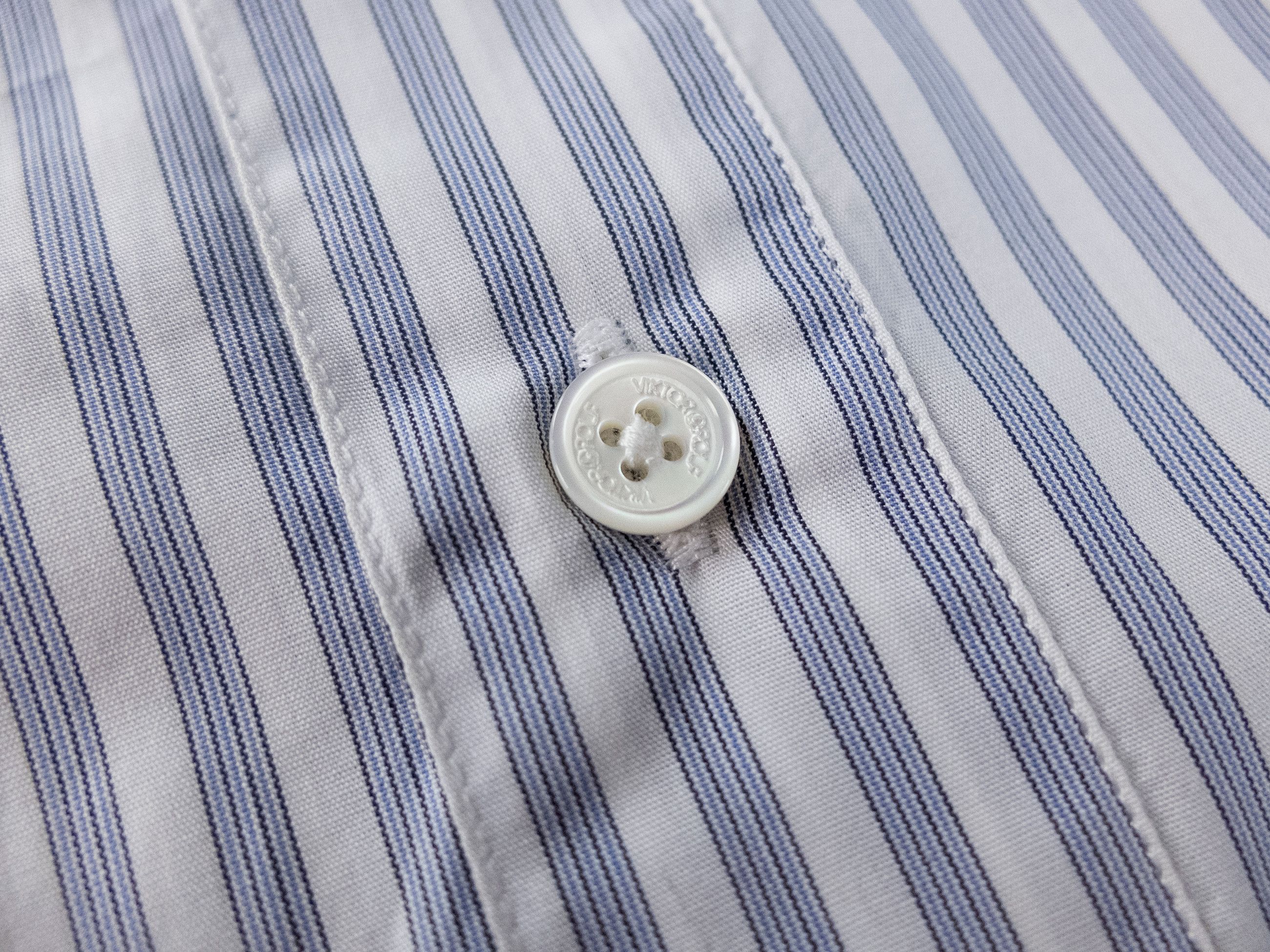 Viktor & Rolf VIKTOR & ROLF Monsieur slim fit white blue striped shirt Size US L / EU 52-54 / 3 - 5 Thumbnail