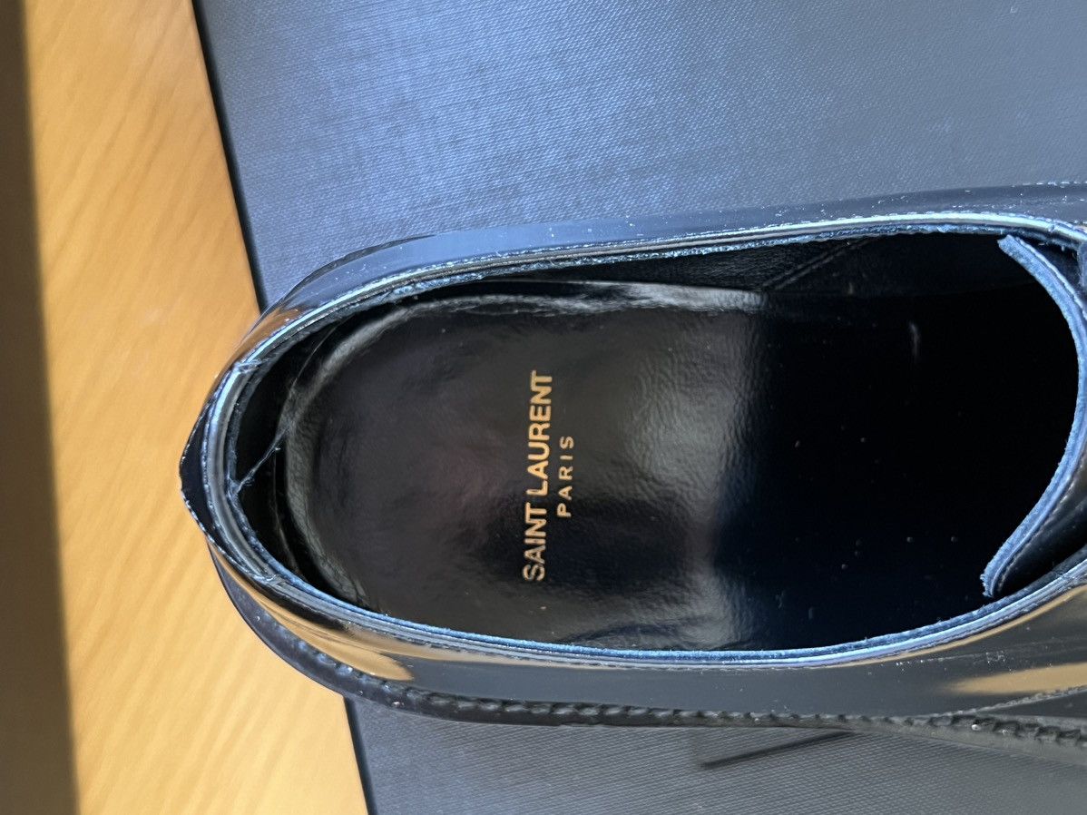 Hedi Slimane × Saint Laurent Paris Saint Laurent Patent Leather Army Lace-Ups (Slimane) 7.5–8 Size US 7.5 / EU 40-41 - 7 Thumbnail