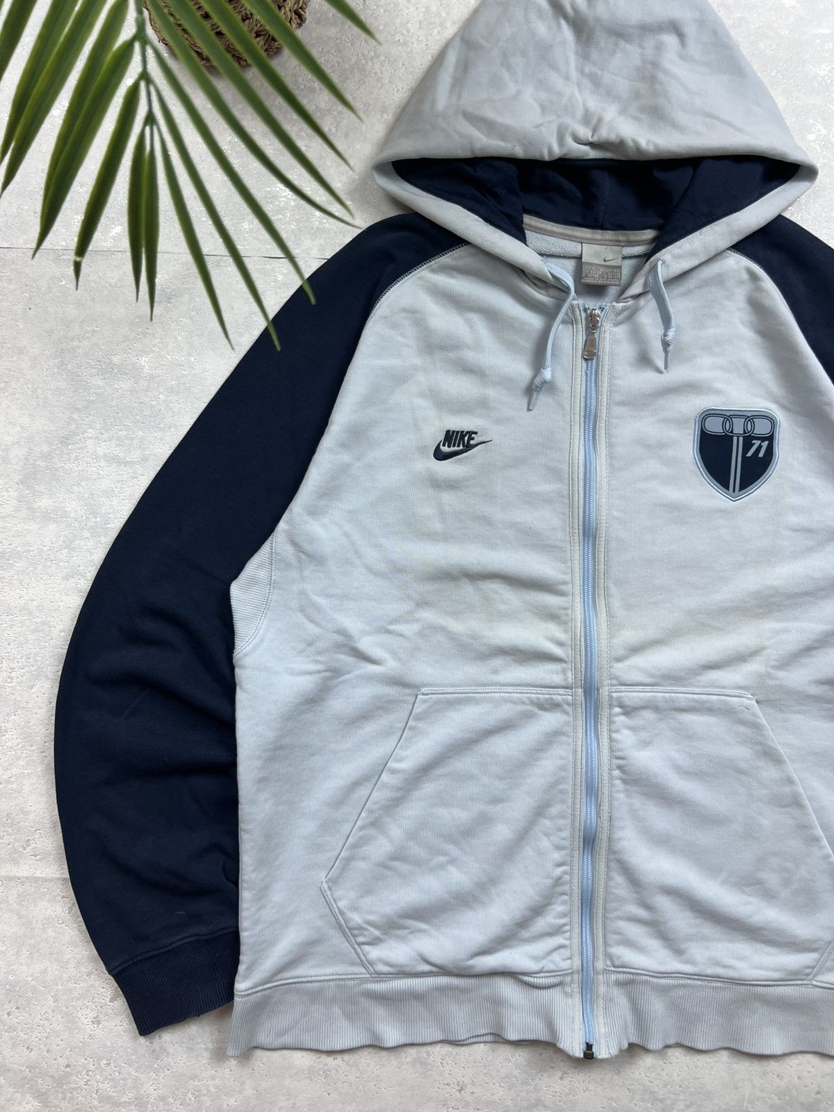 Nike 90s Nike Athletic Big Logo Vintage Y2K Oversized Zip Hoodie Size US XL / EU 56 / 4 - 3 Thumbnail
