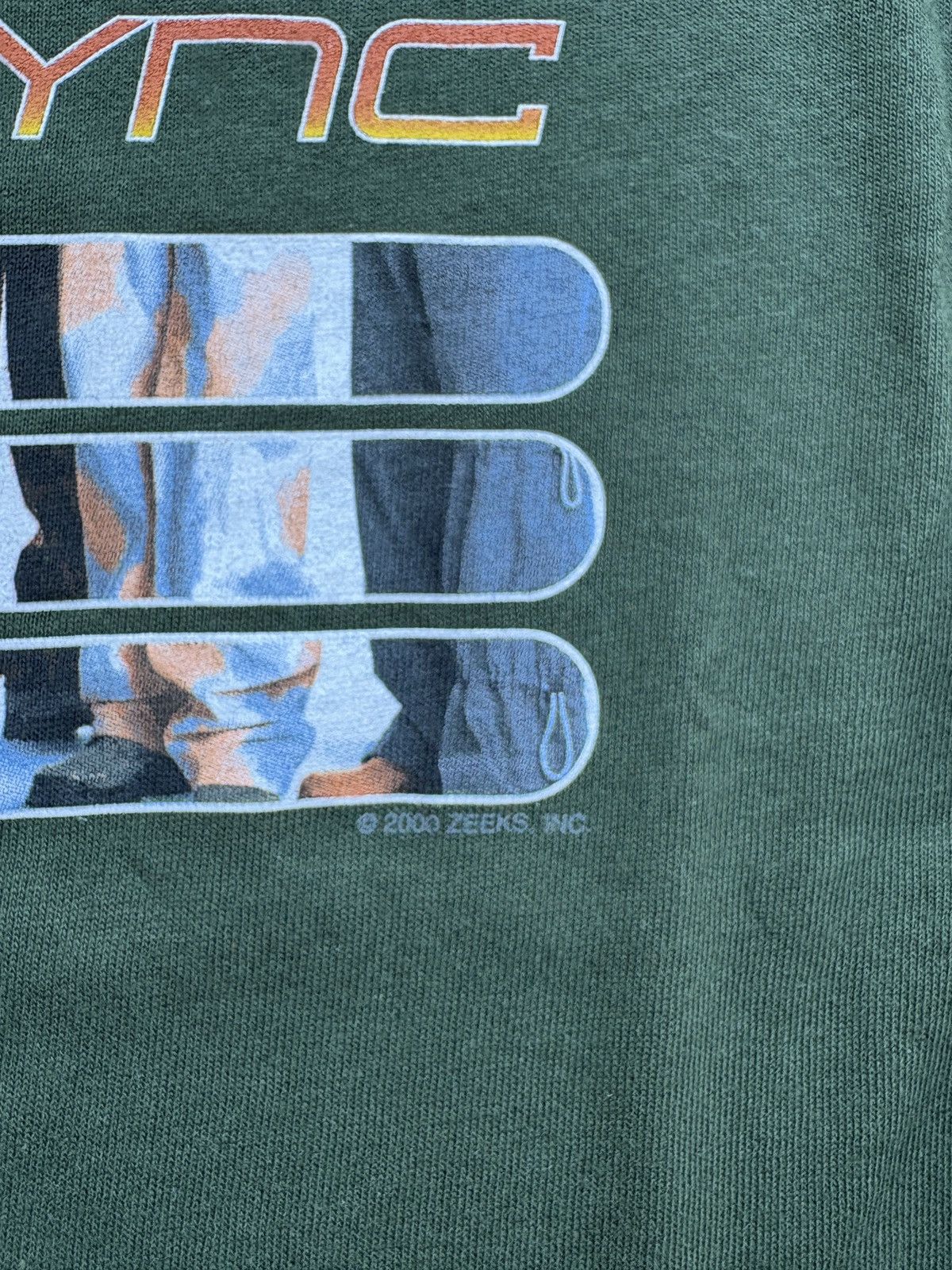 Tultex Vintage 2000 Winterland “NSYNC” Band Green L/S Shirt Size M Size US M / EU 48-50 / 2 - 6 Thumbnail
